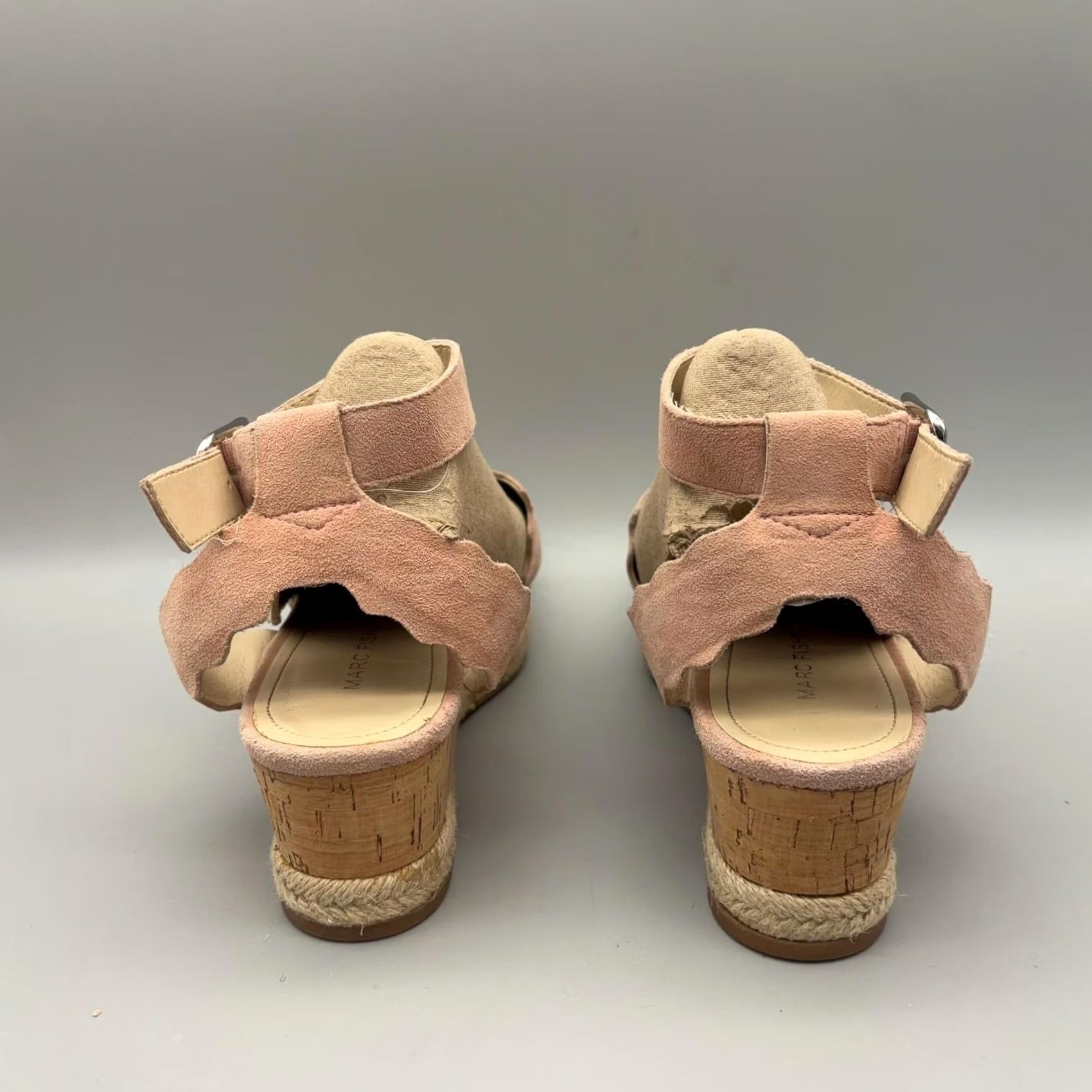 Marc Fisher Marc Fisher Womens Sandals Size 6.5 Pink Espadrille Wedge Slingback Summer Adjustable Buckle Casual Shoes Slingback Wedge Espadrille Size US 4 / IT 34 - 5 Thumbnail