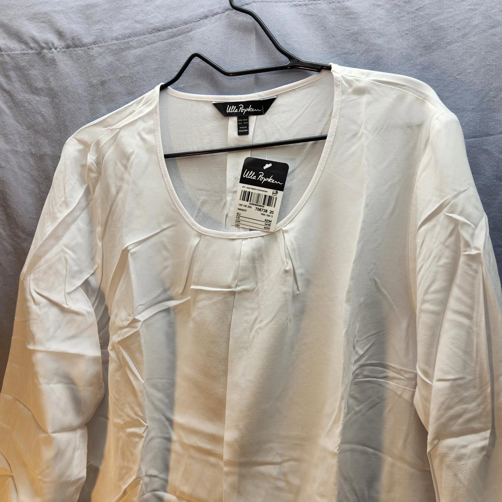 Designer Ulla Popken Tunic Top White Size 12/14 NWT Size XL / US 12-14 / IT 48-50 - 2 Thumbnail