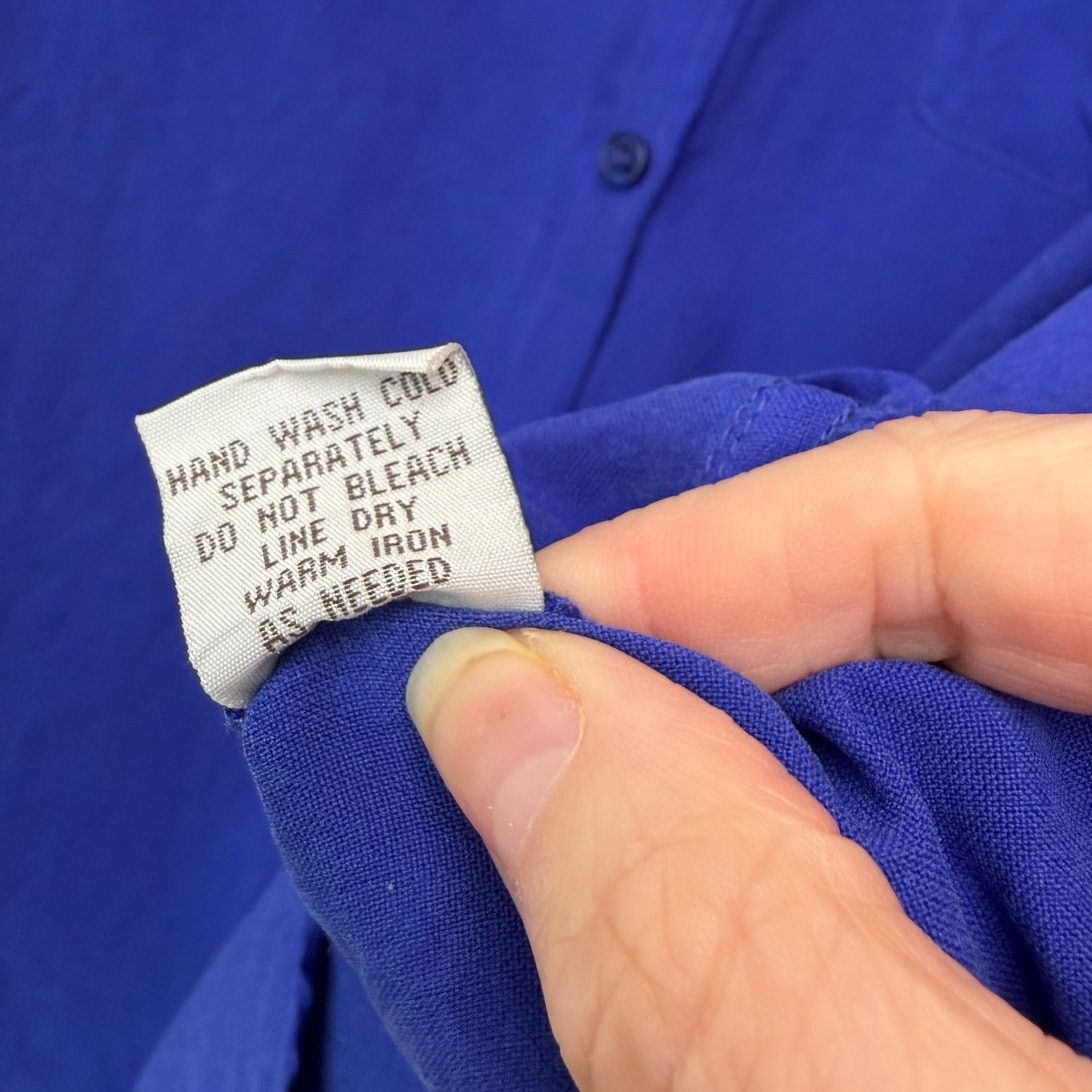 Other New Nexx York 100% Silk Periwinkle Button Front Blouse L Size L / US 10 / IT 46 - 7 Thumbnail