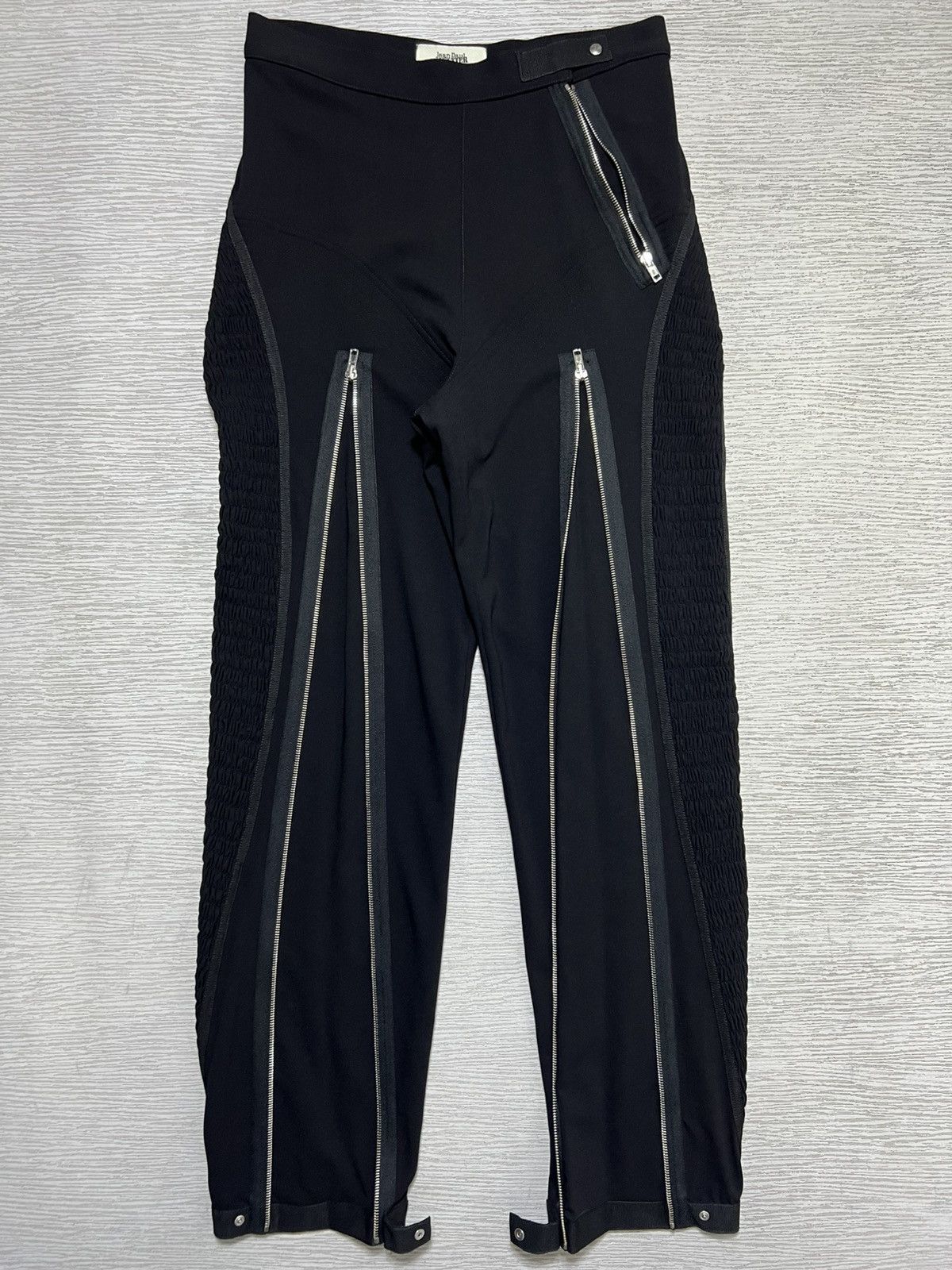 Jean Paul Gaultier Jean Paul Gaultier - Zip Embellished Side Ruffle Leggings Size 28" / US 6 / IT 42 - 2 Thumbnail