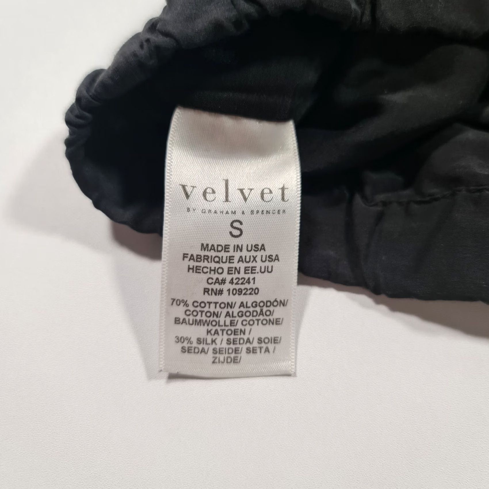 Velvet VINTAGE Velvet By Graham & Spencer Womens Tank Top Black Small Silk Cotton Voile Sleeveless Size S / US 4 / IT 40 - 5 Thumbnail