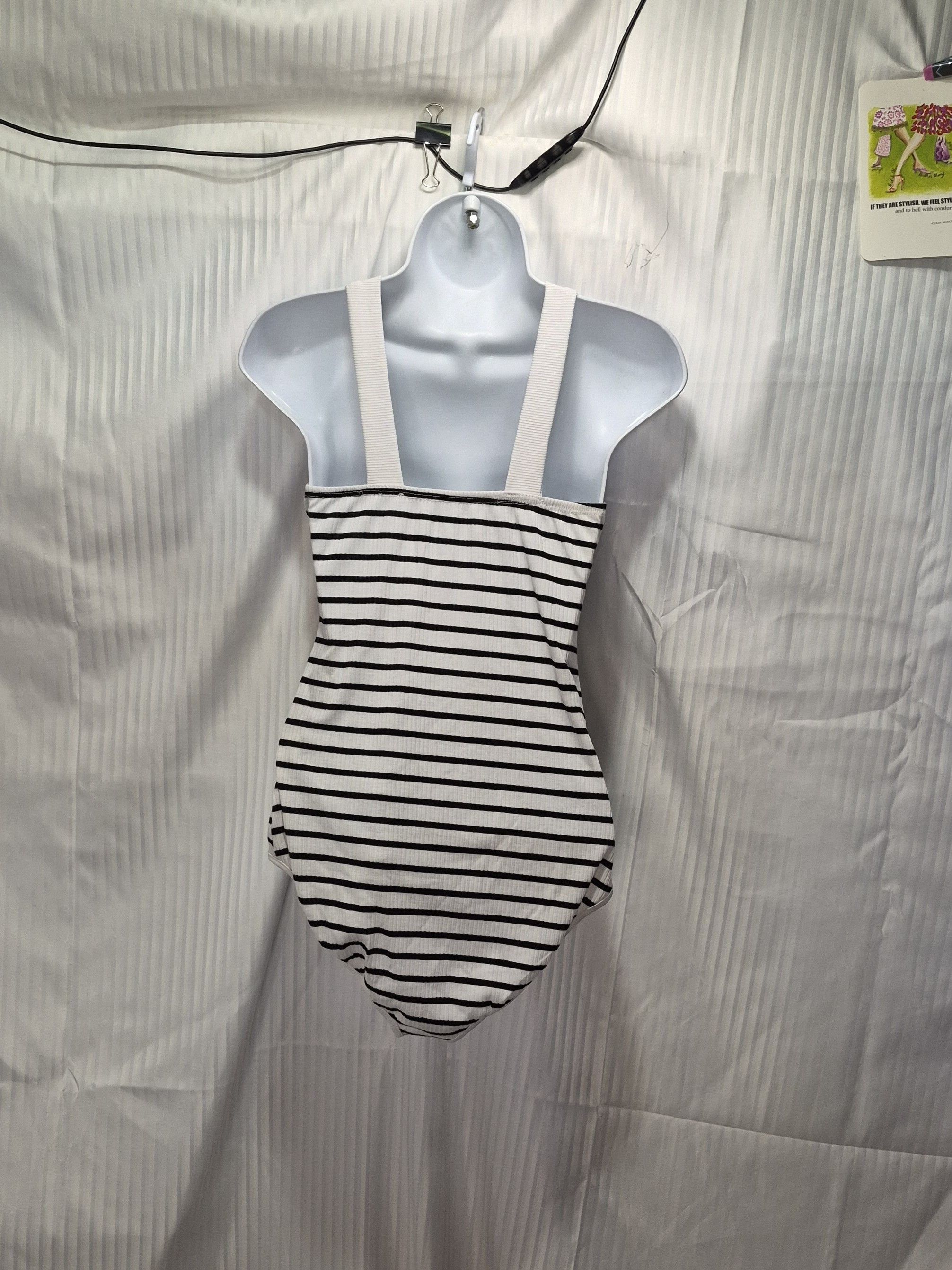 Other Striped Cross Sleeveless Bodysuit - Black & White Size Small Size S / US 4 / IT 40 - 6 Thumbnail