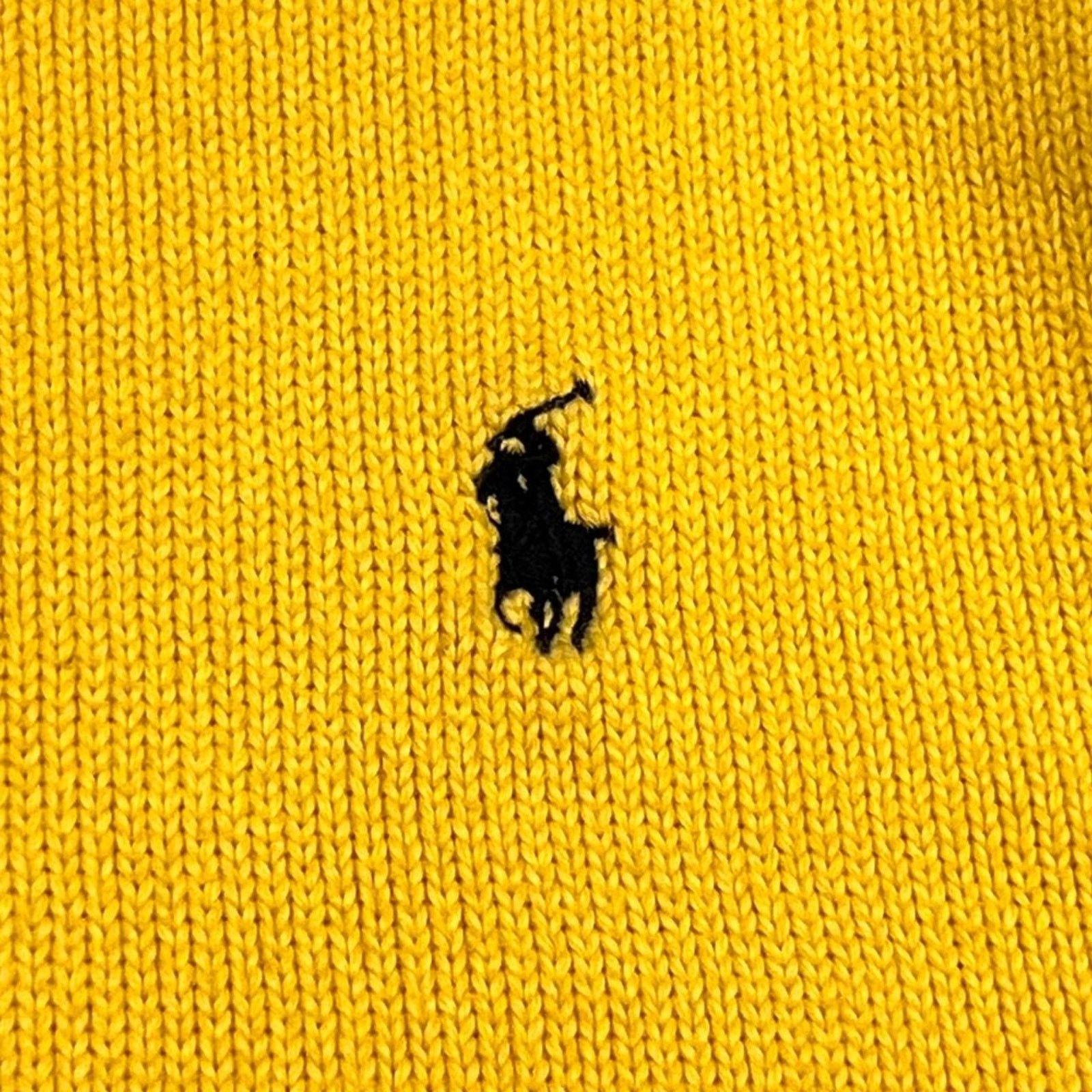Polo Ralph Lauren Polo Ralph Lauren Yellow Knit Sweater w/ Embroidered Logo Size L / US 10 / IT 46 - 2 Thumbnail