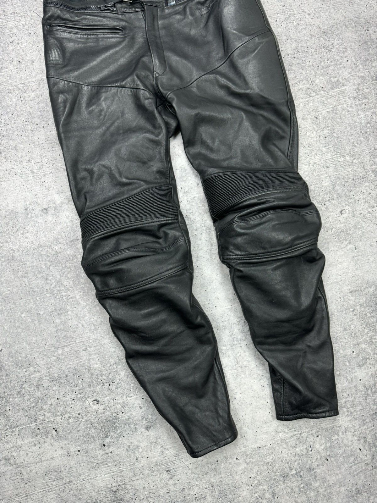 Genuine Leather × Vintage Vintage Y2K Style Moto Bike Racing Genuine Leather Pants Size US 38 / EU 54 - 2 Thumbnail
