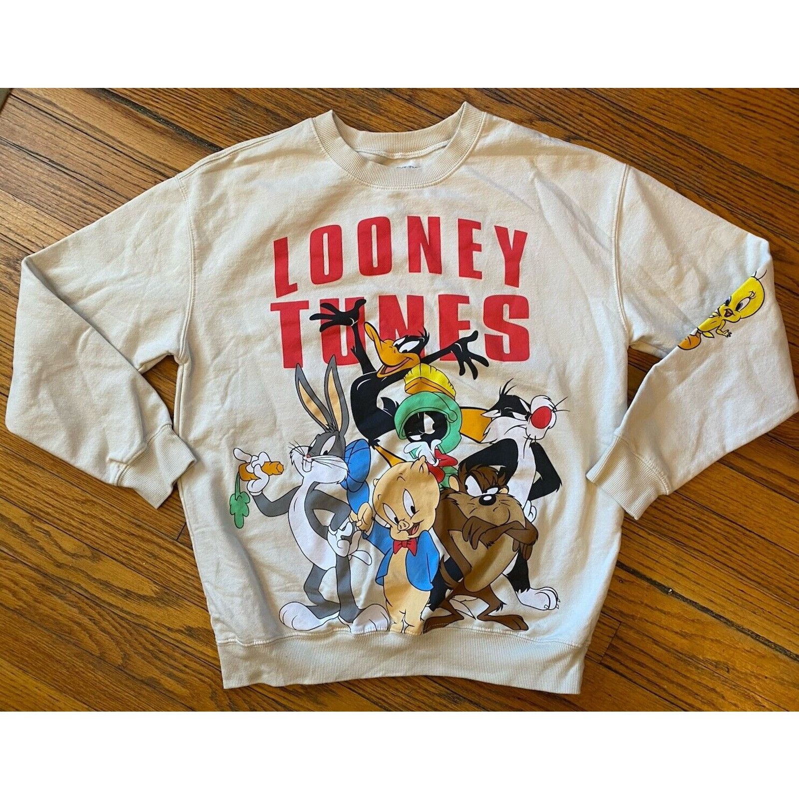 Other Looney Tunes Characters Sweatshirt Women’s Medium Cream Size M / US 6-8 / IT 42-44 - 1 Thumbnail