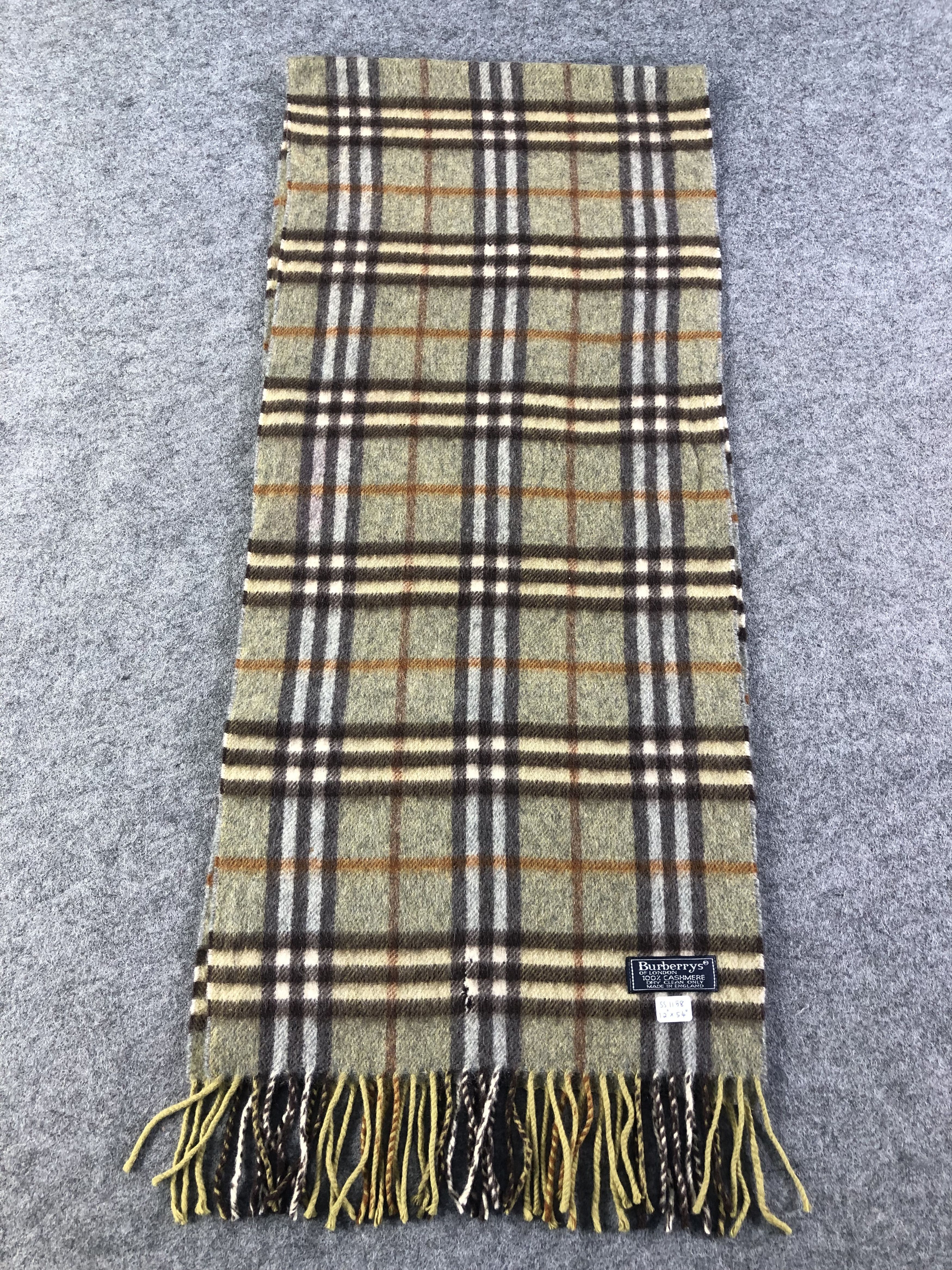 Burberry Burberrys Cashmere Scarf / Muffler / Neckwear SS1158 Size ONE SIZE - 2 Thumbnail