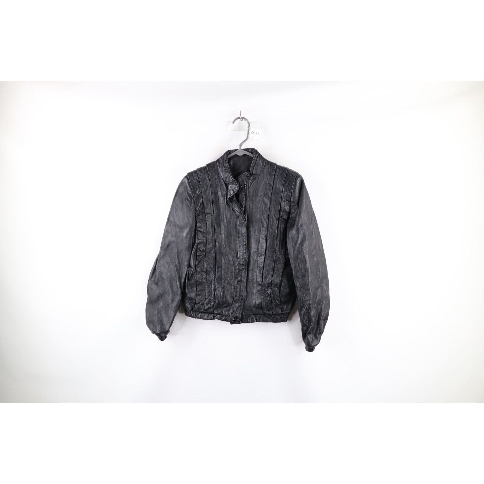 Vintage 90s Streetwear Leather Cafe Racer Bomber Jacket