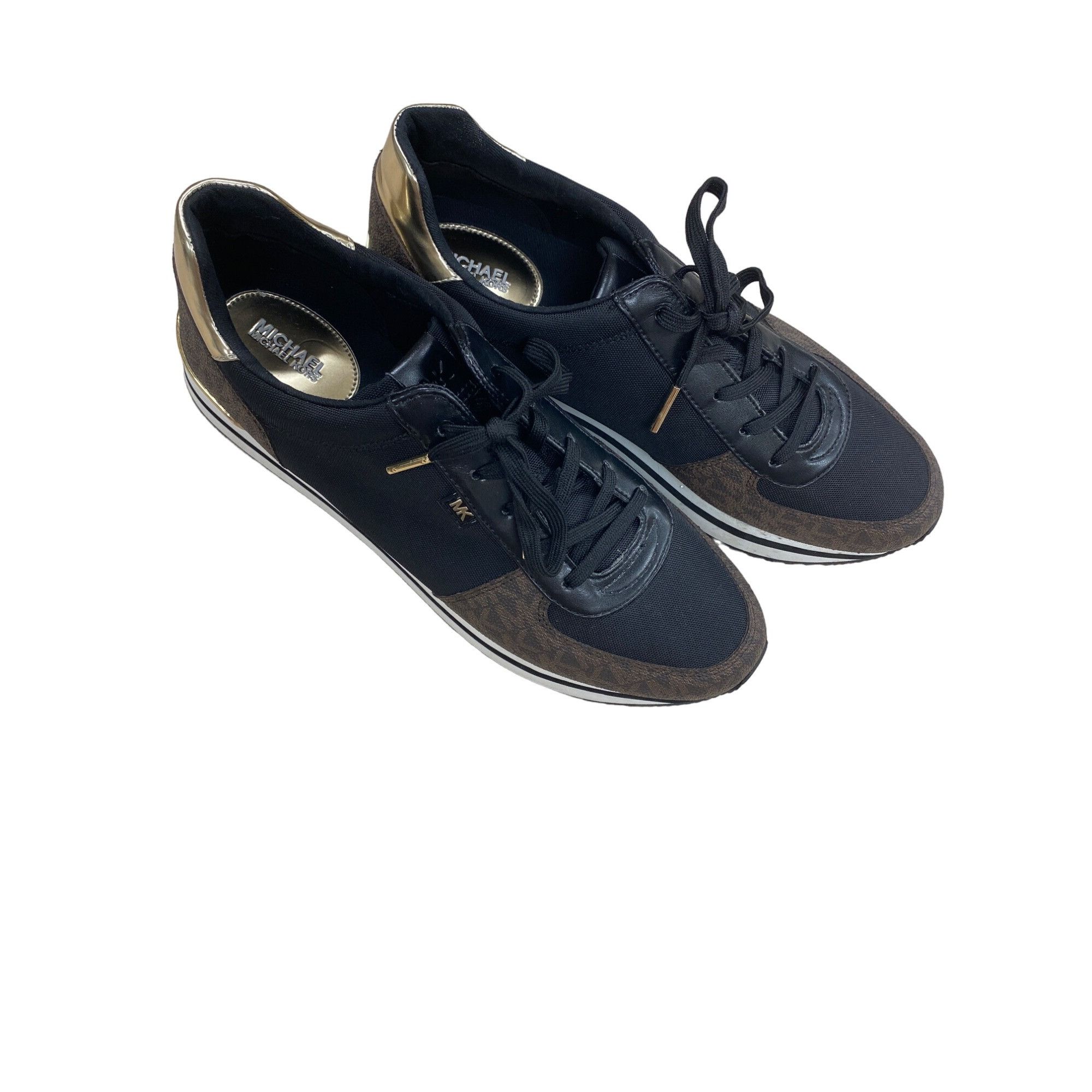 Michael Kors women designer sneakers brown black 10M SKU 129