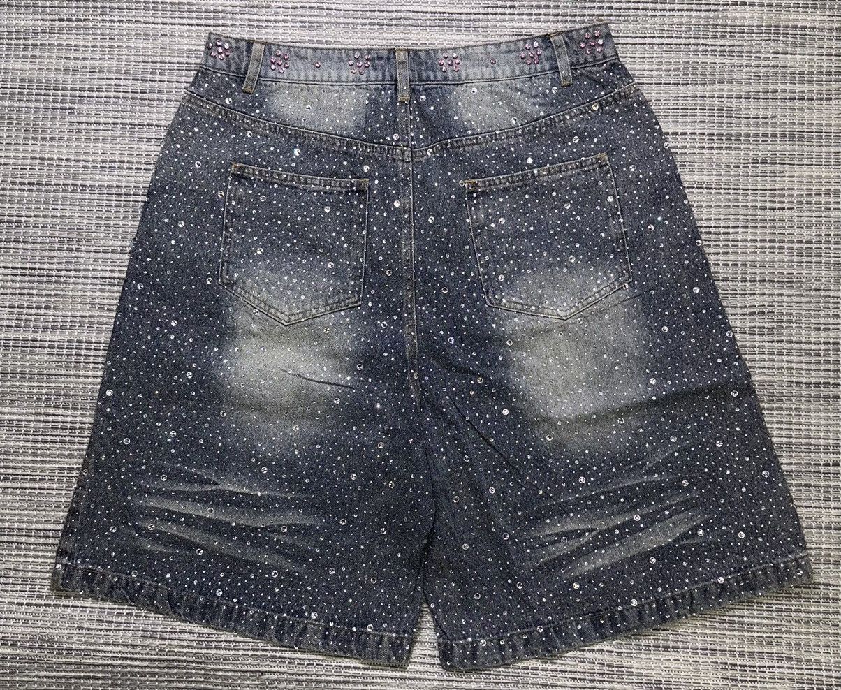 Vale Vale Forever Blue Iced Out Jorts Size US 34 / EU 50 - 3 Thumbnail