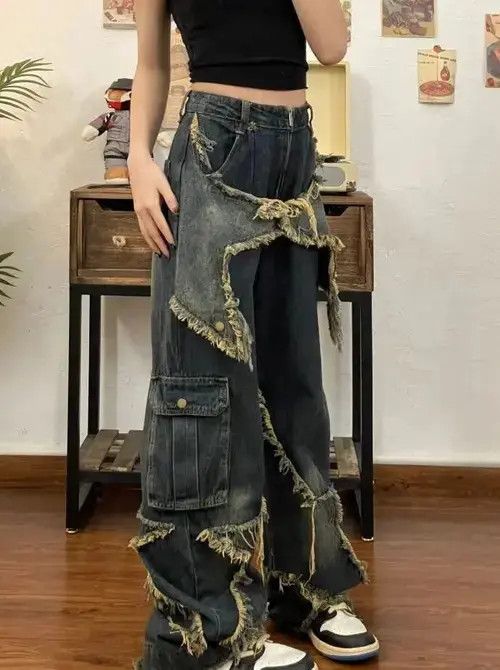 Japanese Brand jeans with star patch Size US 30 / EU 46 - 2 Thumbnail
