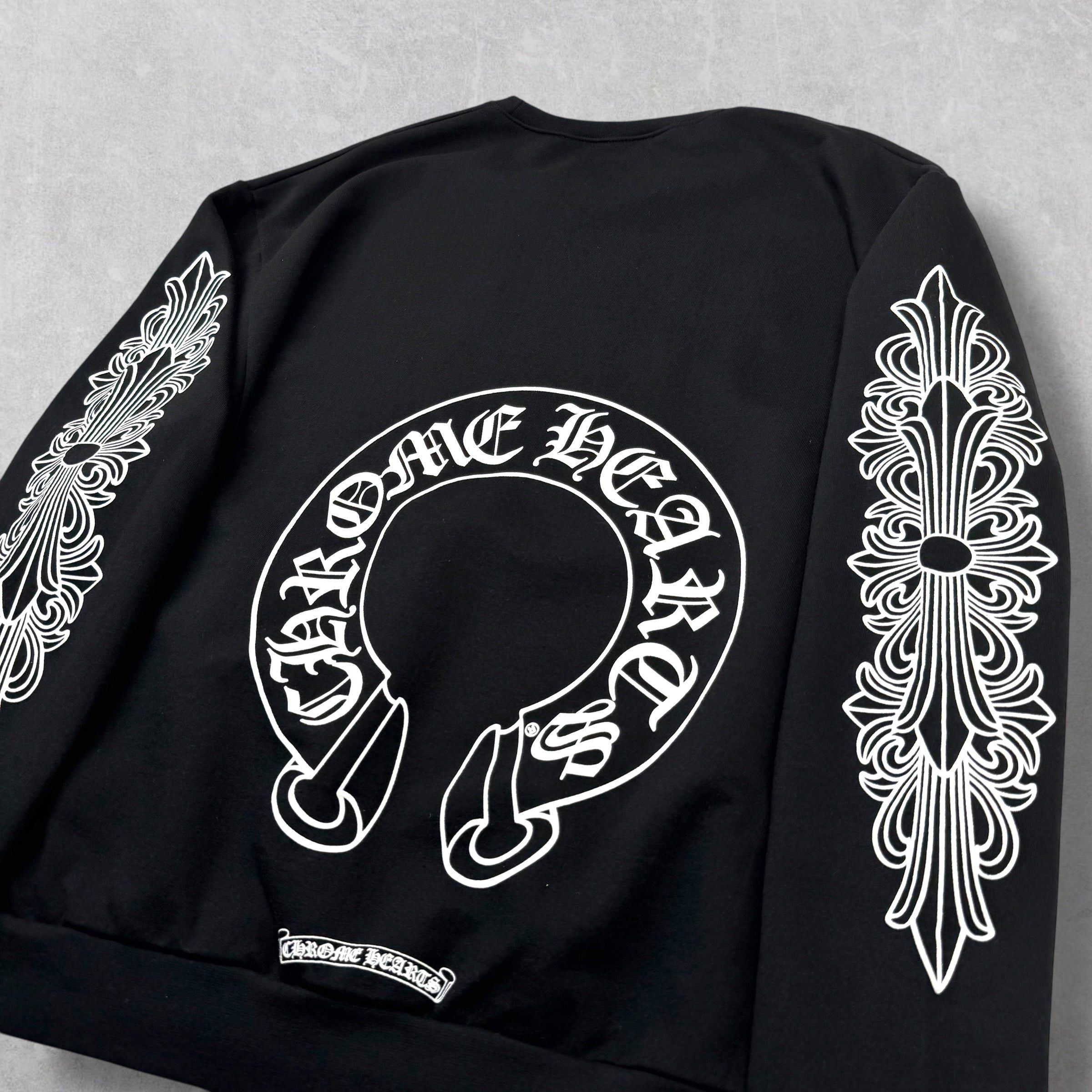 Chrome Hearts Chrome Hearts Horseshoe Floral Crewneck Black L Size US L / EU 52-54 / 3 - 4 Thumbnail