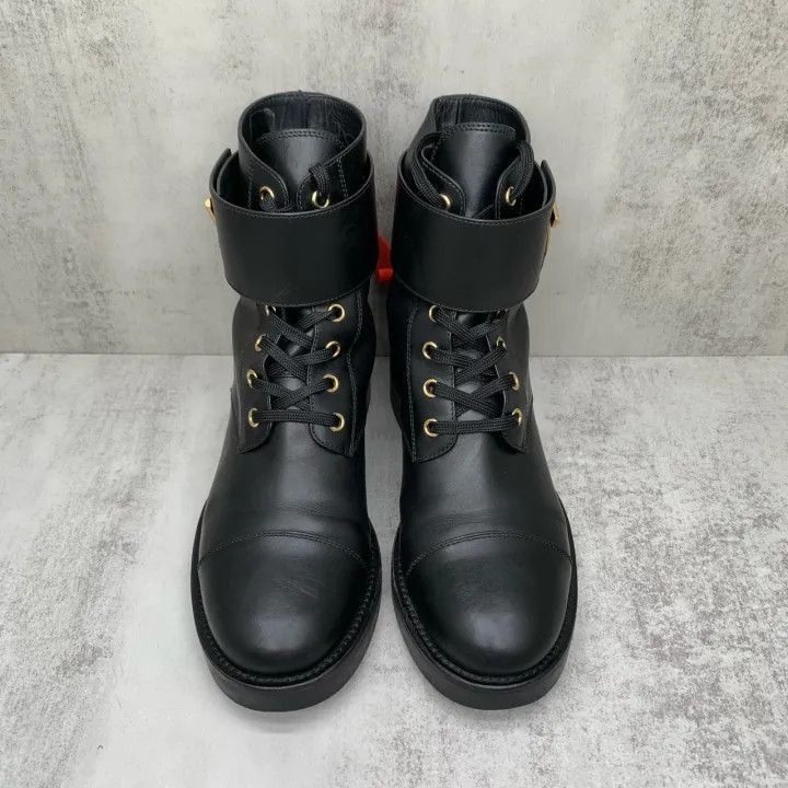 Louis Vuitton Louis Vuitton Black Lace-up Short Boots -2508 Size US 6 / IT 36 - 3 Thumbnail