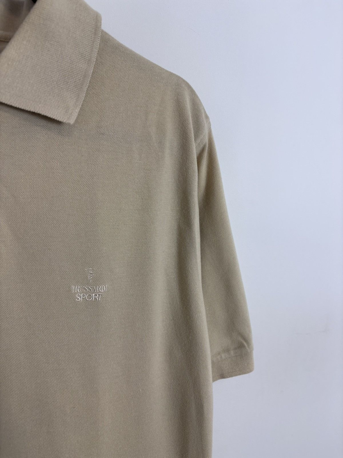 Trussardi Trussardi Sport Vintage Men’s Cotton Beige Polo Shirt Size US XL / EU 56 / 4 - 4 Thumbnail