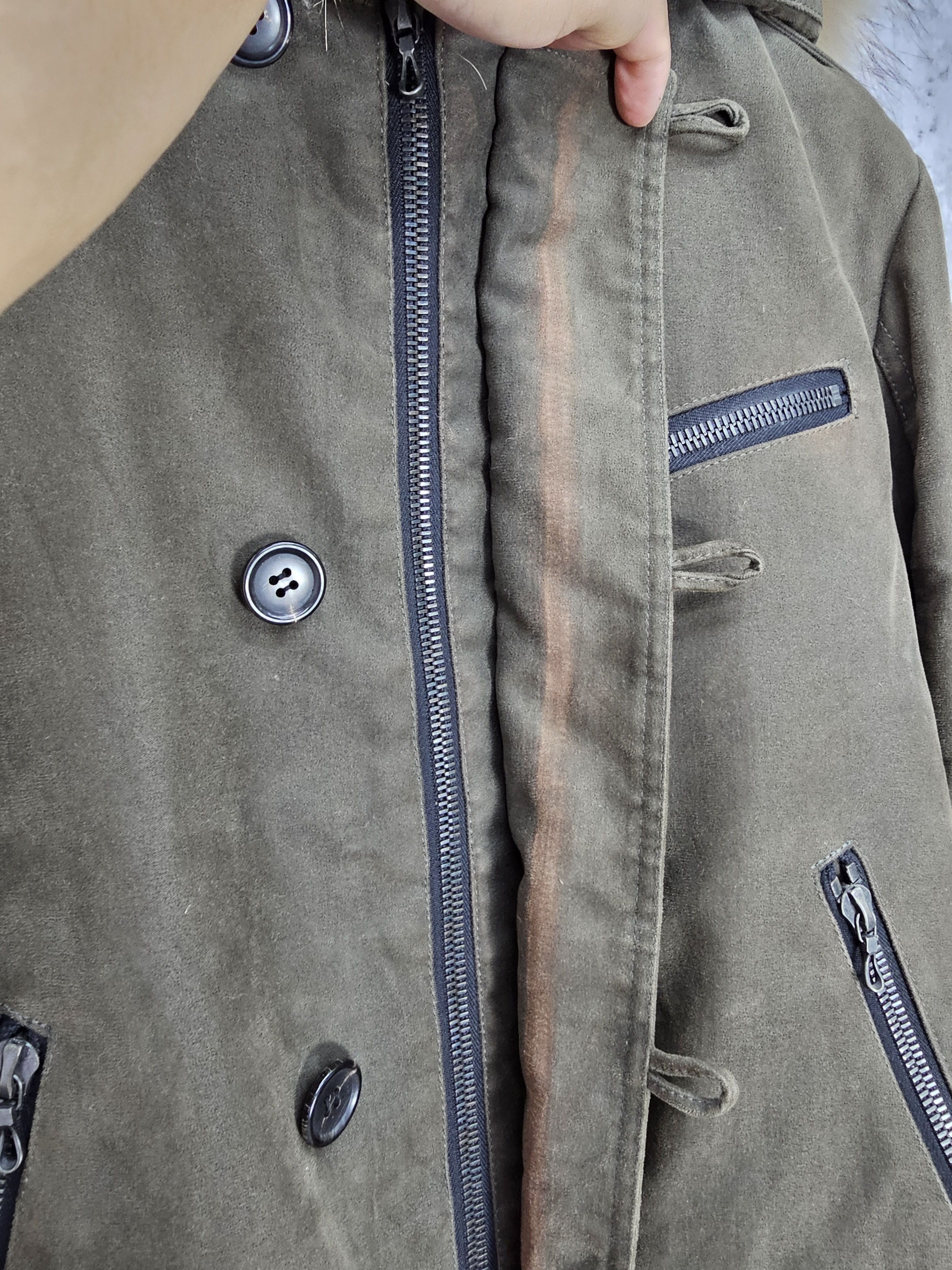 Japanese Brand × Shellac SHELLAC Riri Zipper Waxed Cotton Bomber Sherpa Jacket J0069 Size US M / EU 48-50 / 2 - 13 Thumbnail