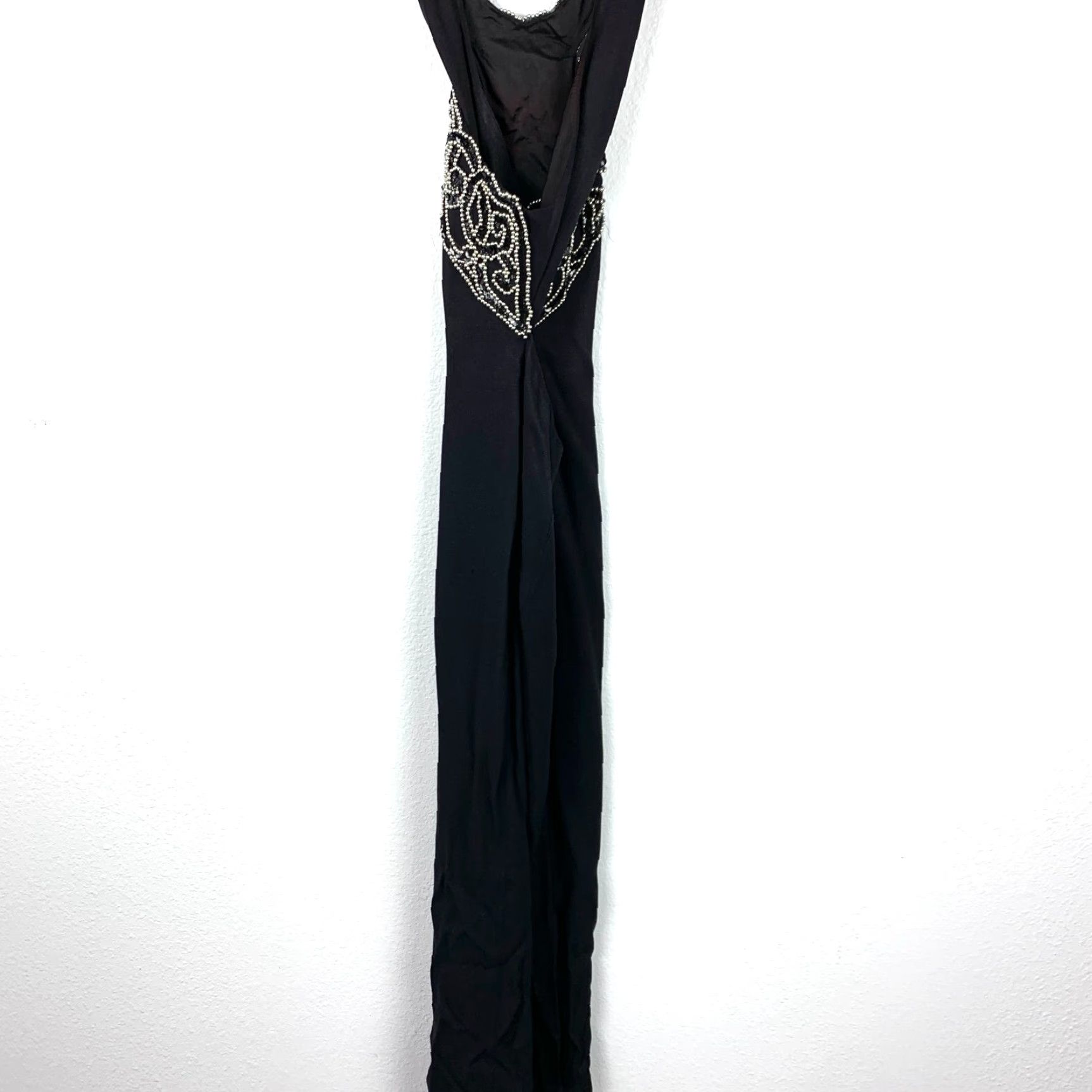 Vintage VINTAGE Blondie and Me 90s Black Bling Maxi Dress Prom 3/4 Sleeves (Juniors) Womens Size XS / US 0-2 / IT 36-38 - 5 Thumbnail