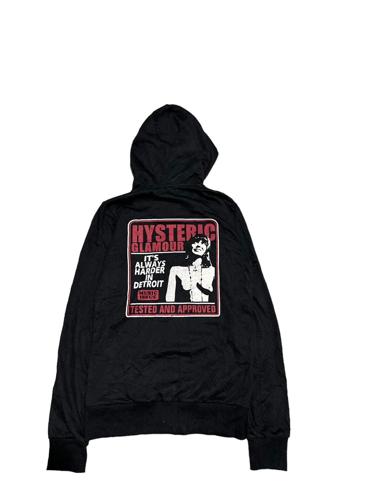 image of Hysteric Glamour Motor City Fever Zip Hoodie in Black, Men's (Size Medium)