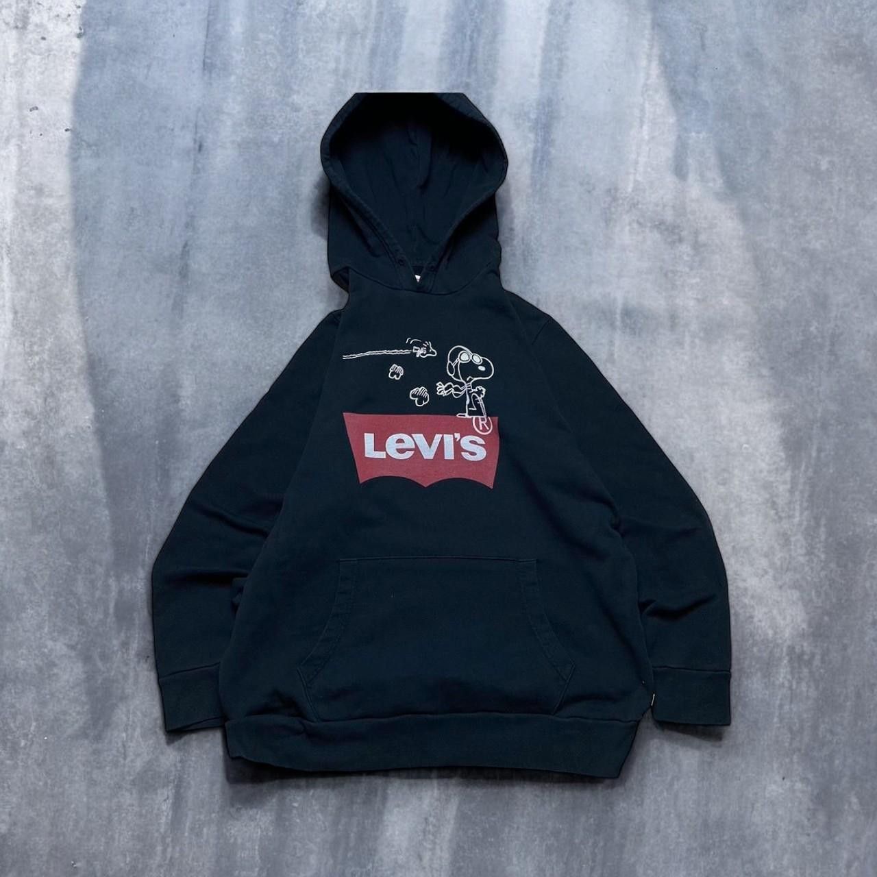 Archival Clothing Japanese Brand Levi s Levi s x Snoopy Black Hoodie Grailed