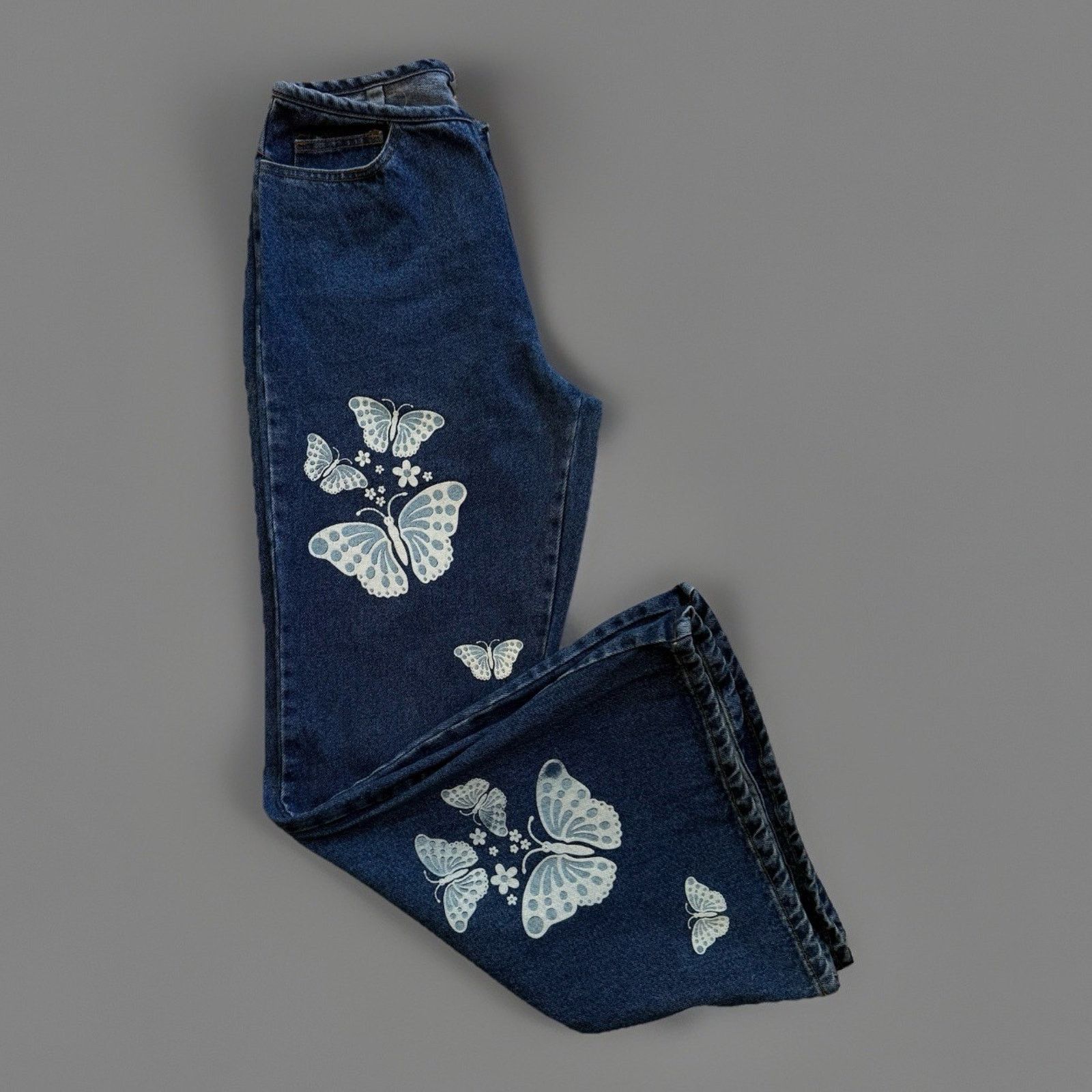 Vintage Vintage Joy Flare Jeans 27 Blue Y2K Bell Bottoms Made in USA Size 27" / US 4 / IT 40 - 1 Thumbnail