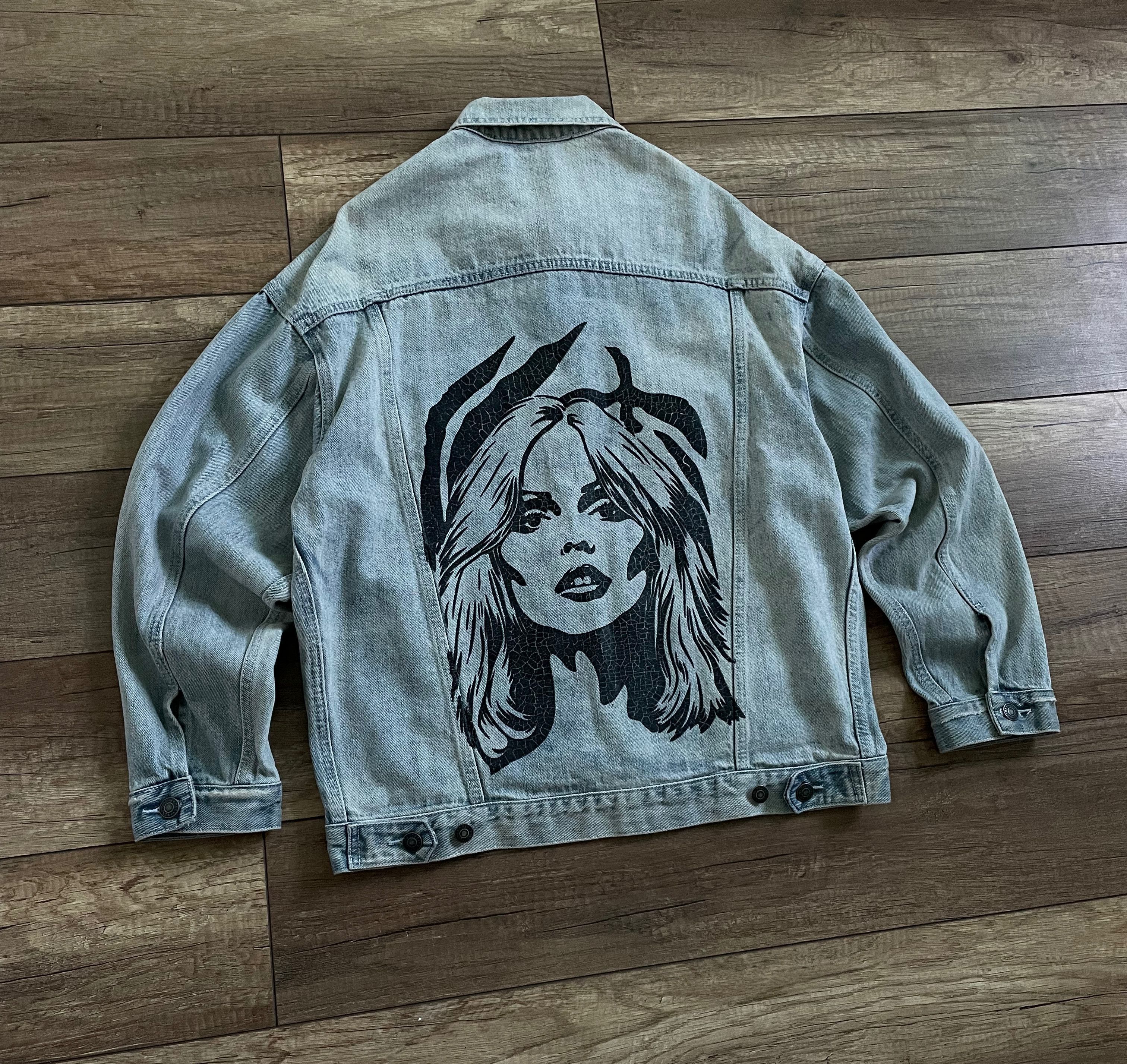 Obey Obey X Debbie Harry Oversized Washed Blue Denim Jacket Size US M / EU 48-50 / 2 - 4 Thumbnail