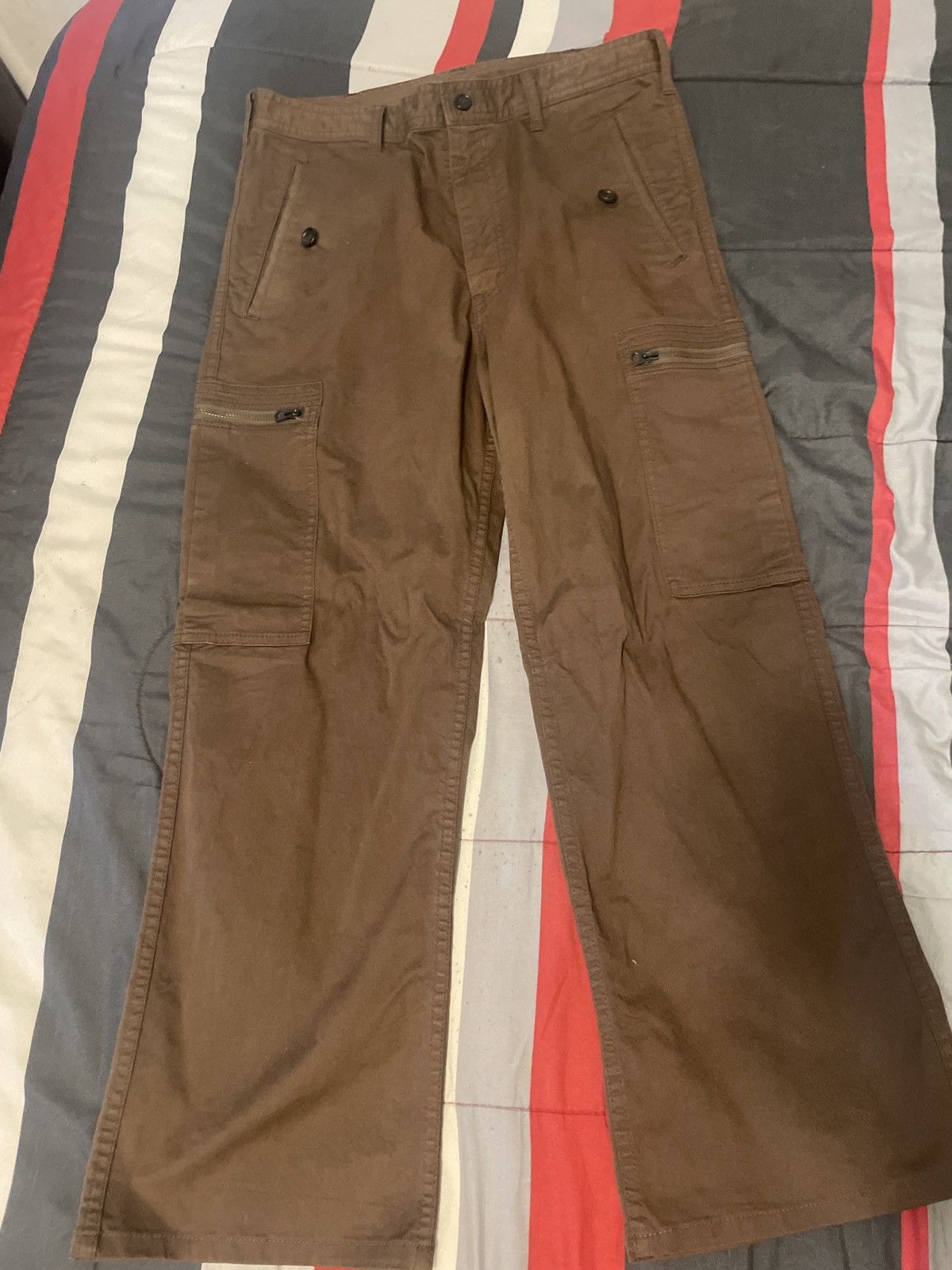 image of Comme Des Garcons x Comme Des Garcons Homme Ad2007 Cdg Homme Technical Utility Cargo Pants in Brown