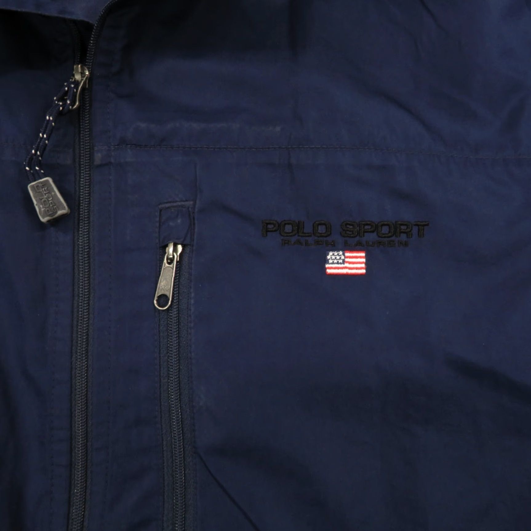 Vintage VINTAGE Polo Sport Jacket Men Large Windbreaker Spellout Flag Pocket Size US L / EU 52-54 / 3 - 5 Thumbnail