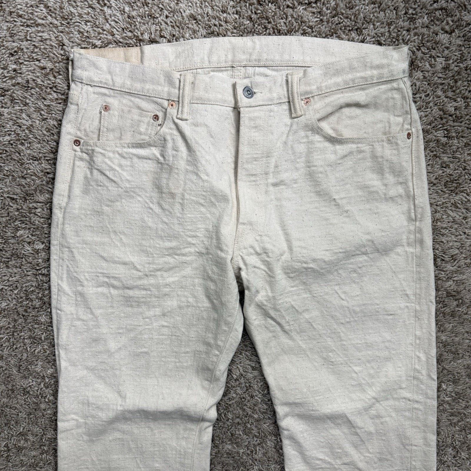 Samurai Jeans Samurai Cotton 18oz Ecru Selvedge Denim Jeans S710SC-KI Size US 34 / EU 50 - 12 Thumbnail