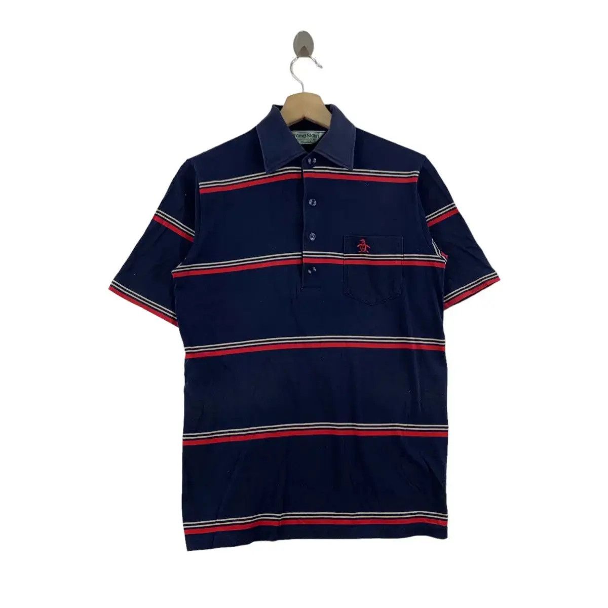 Grand Slam Vintage 80’ GRAND SLAM MUNSINGWEAR Polo Tee Shirt Stripped Size US S / EU 44-46 / 1 - 1 Thumbnail