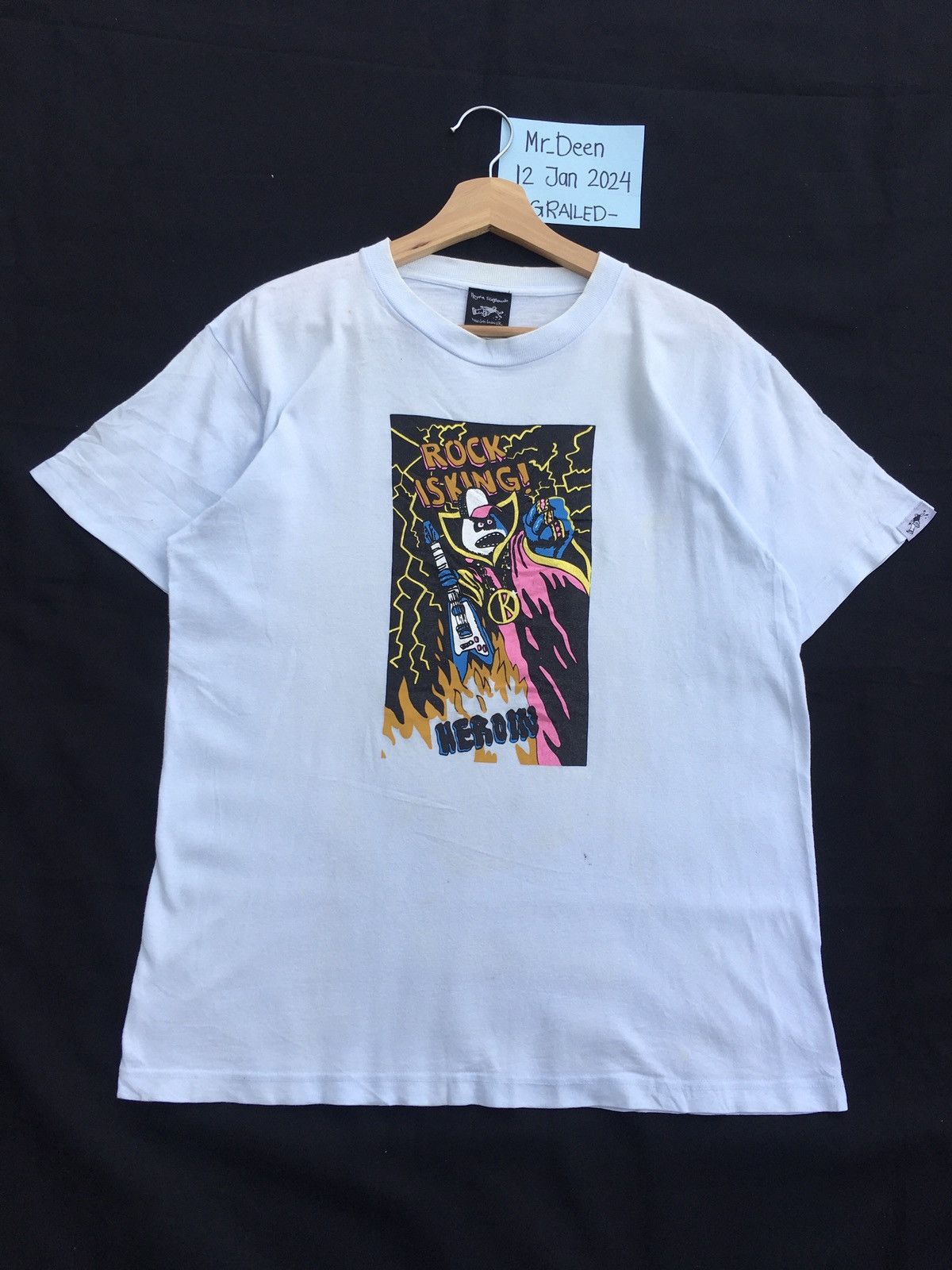 Hook-Ups Rare Vintage HEROIN Skateboard Rock is King Tshirt Size US M / EU 48-50 / 2 - 2 Thumbnail