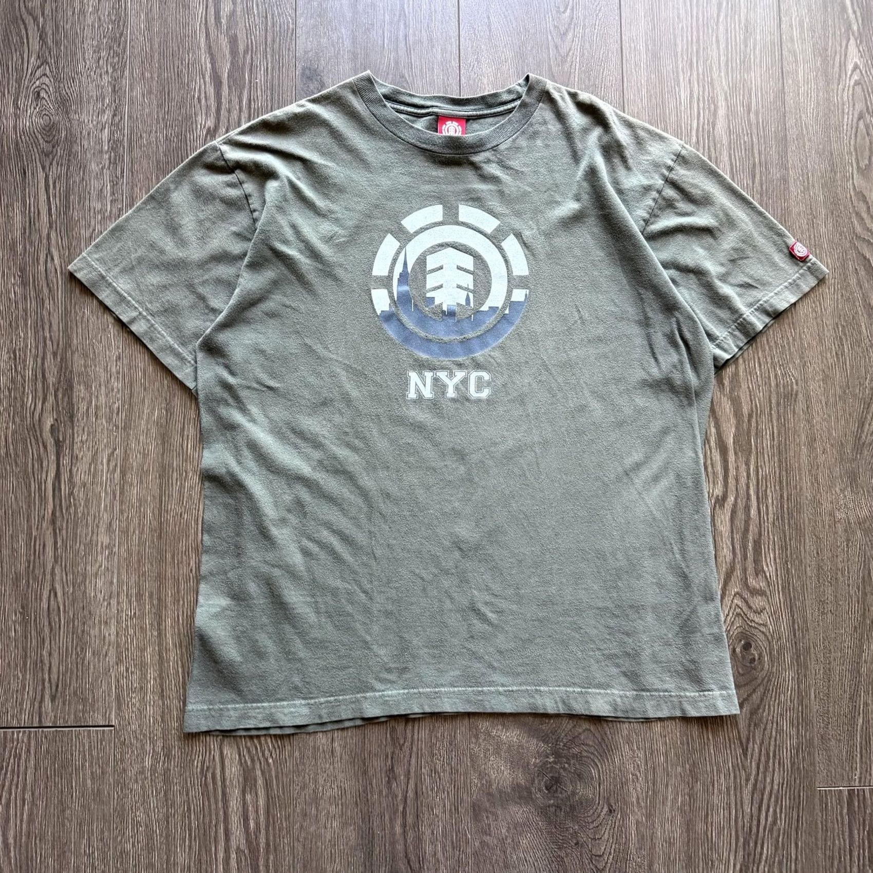 Element Element Shirt Mens XL Green Y2K 2000s Skater Skateboarding Graphic Tee NYC Logo Size US XL / EU 56 / 4 - 3 Thumbnail