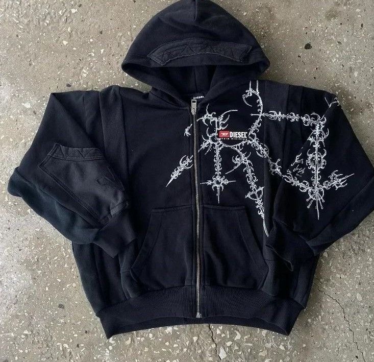 トップス 00s japanese label hoodie jacket y2k SHINsuke Men Women Y2K Hoodie Japanese Harajuku Hooded