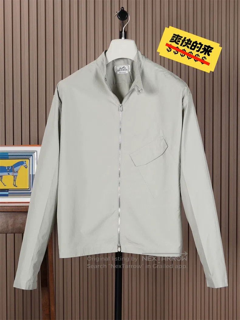 Hermes Hermes size 40 Light Sandstone Green Thin Zipper Jacket Size US XXS / EU 40 - 1 Thumbnail