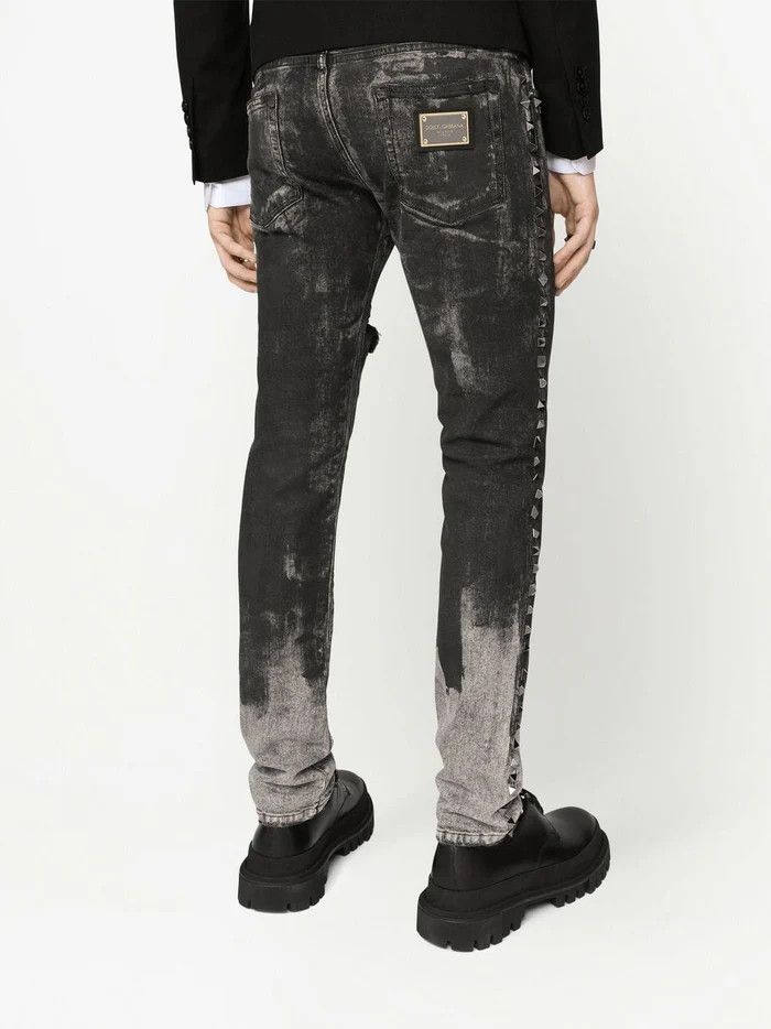 Dolce & Gabbana o1y0125 Logo Jeans in Black/Grey Size US 30 / EU 46 - 3 Thumbnail