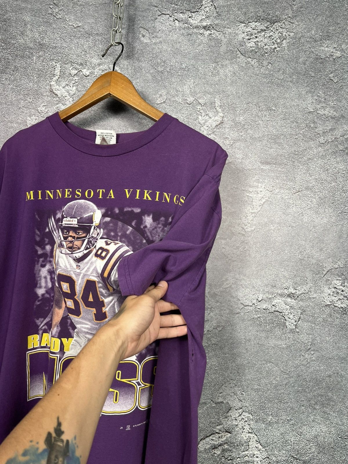 NFL Vintage 1999 Randy Moss Minnesota Vikings T-shirt Tee Size US XL / EU 56 / 4 - 9 Thumbnail