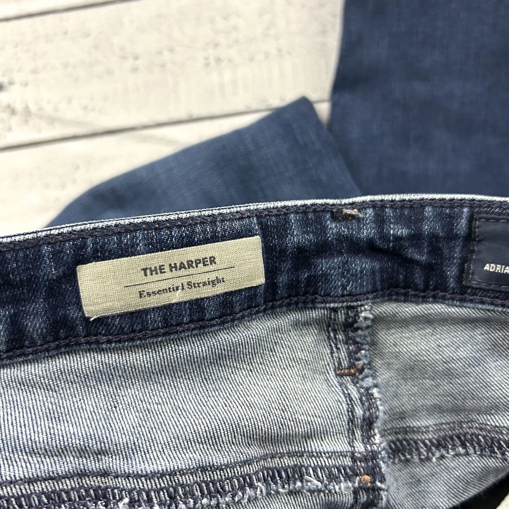 Denime Adriano Goldschmied AD The Harper Skinny Medium Wash Denim Blue Jeans Women's 27 Size 27" / US 4 / IT 40 - 3 Thumbnail