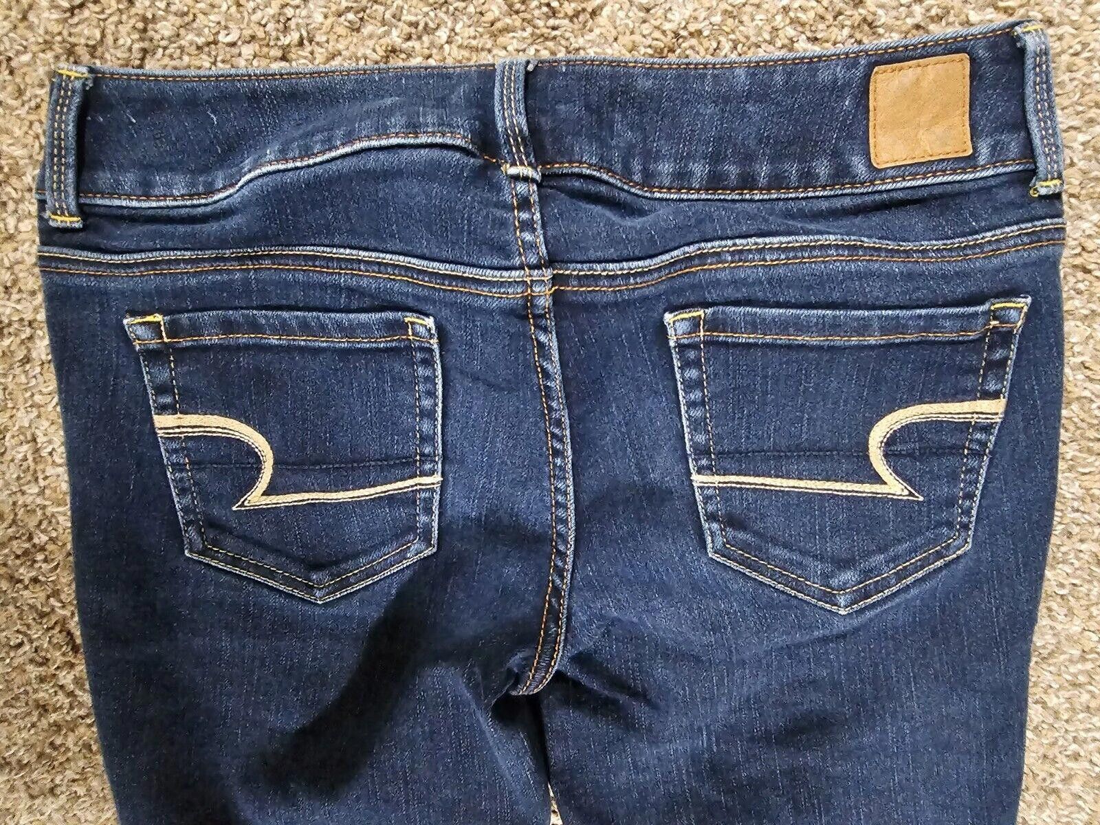Designer American Eagle Artist Stretch Straight Blue Jeans Size 6R Size 28" / US 6 / IT 42 - 6 Thumbnail