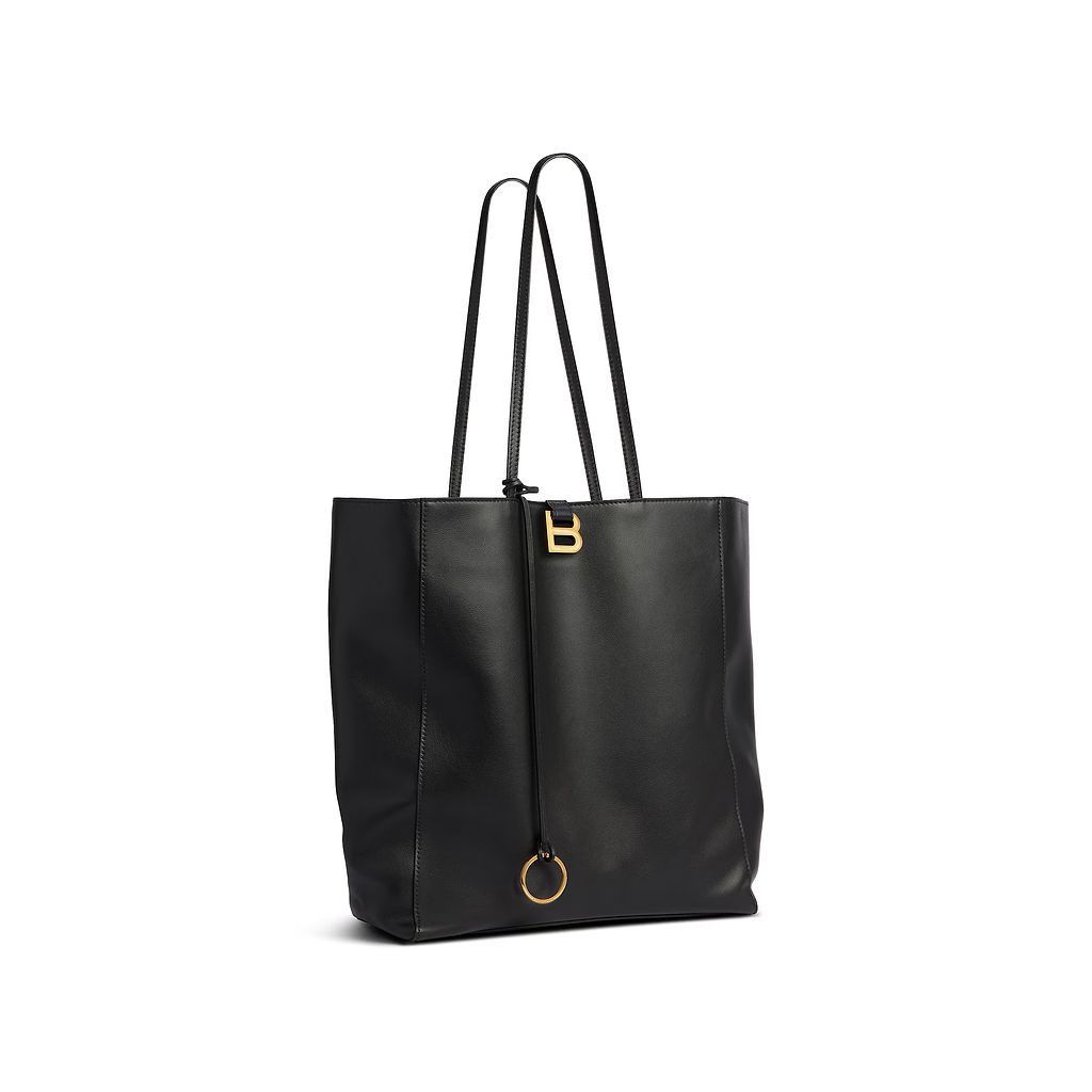 Balenciaga o1in1g0326 Size: OS / Hourglass Soft Medium Tote Bag Black Size ONE SIZE - 2 Thumbnail