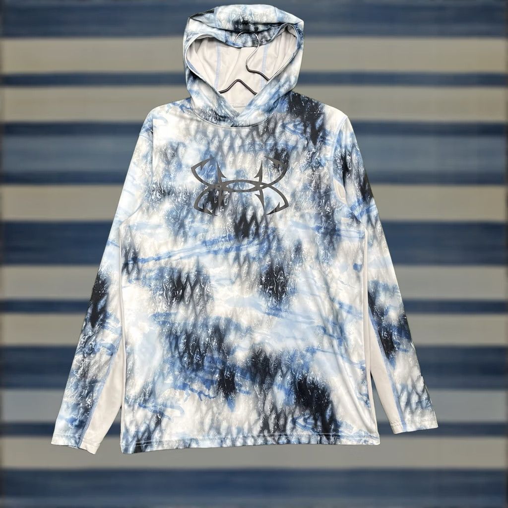 Under Armour Under Armour Iso Chill Shirt Mens Medium Long Sleeve Hooded Pullover Jersey Blue Logo Athletic Fall Zipless? (Note: cannot add extra words) Size US M / EU 48-50 / 2 - 1 Thumbnail