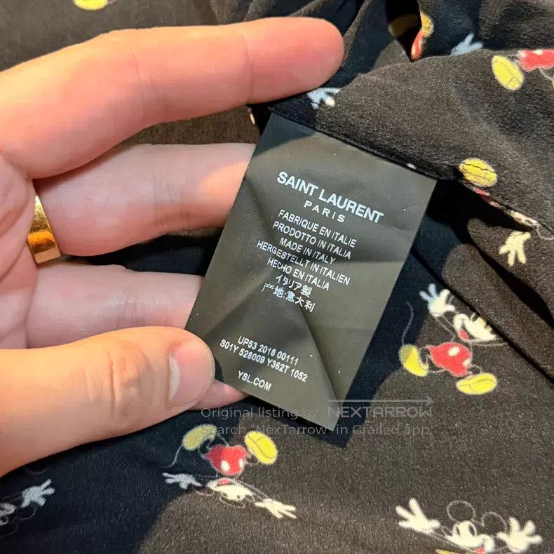 Saint Laurent Paris Saint Laurent Paris Size 38 Mickey Shirt Black i Size US L / EU 52-54 / 3 - 7 Thumbnail