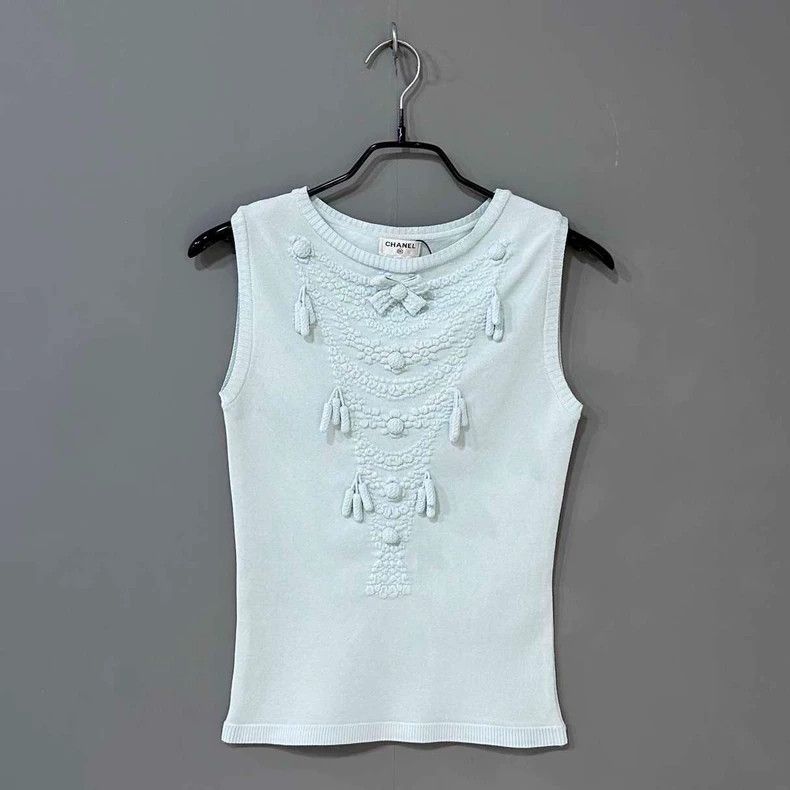 ChanelEmbossed logo knitted vest 2503-Nextarrow