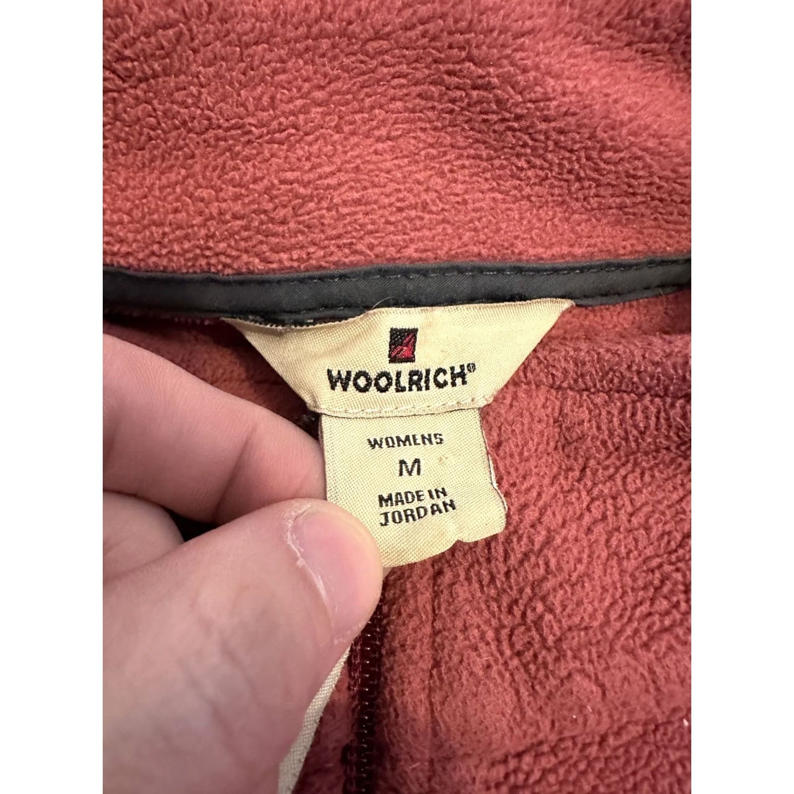 Vintage Woolrich Womens Full Zip Fleece Jacket Medium Red Size M / US 6-8 / IT 42-44 - 4 Thumbnail
