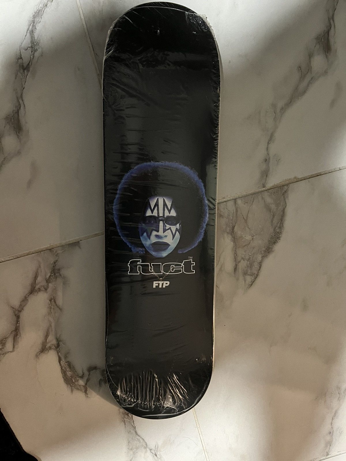 image of Fuck The Population x Fuct Ftp X Fuct Ace Skateboard Deck in Black, Men's