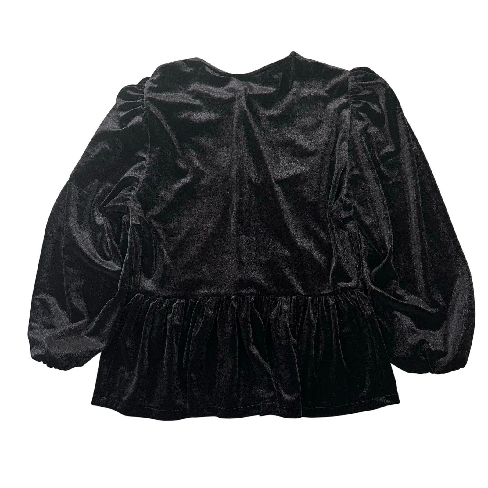 Mango MANGO Women's Bows Detail Velvet Blouse Black Size S Size S / US 4 / IT 40 - 3 Thumbnail