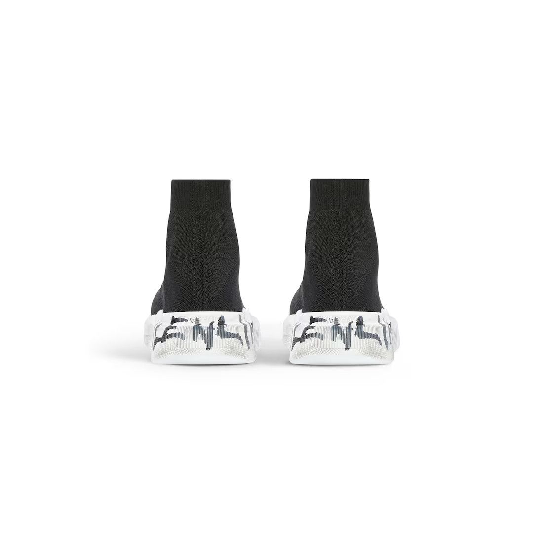 Balenciaga o1mt1gz0425 Speed 2.0 Graffiti Recycled knit Sneakers Black Size US 8 / IT 38 - 5 Thumbnail