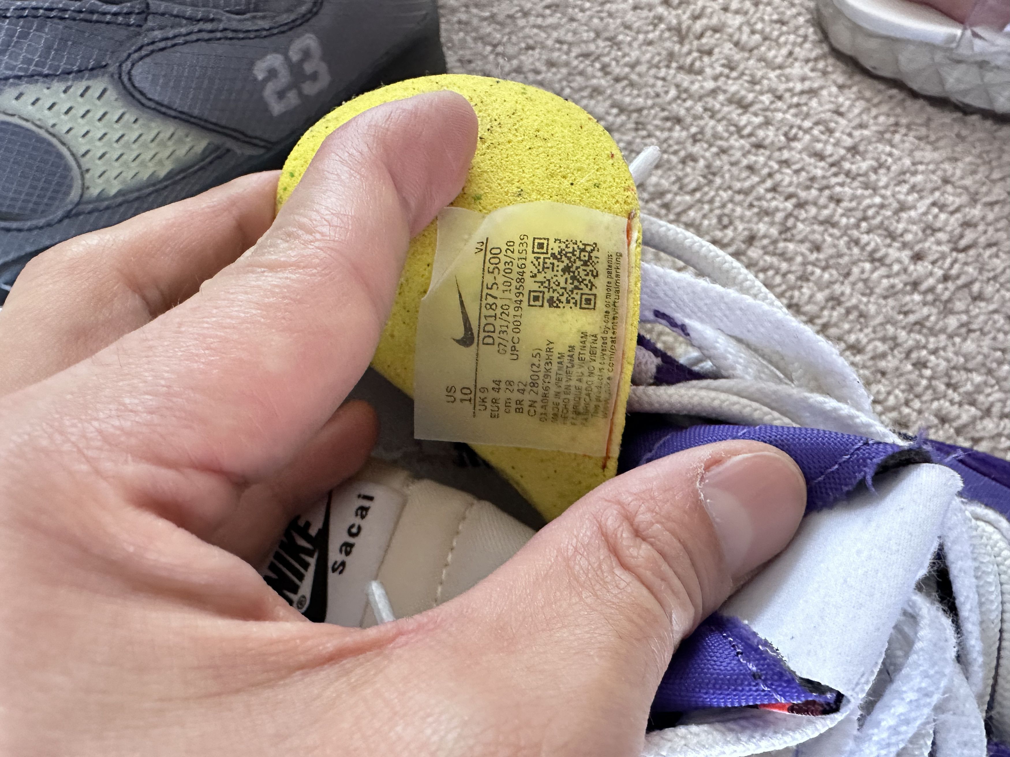 Nike × Sacai Nike Sacai Purple Sneaker Size US 10 / EU 43 - 7 Thumbnail