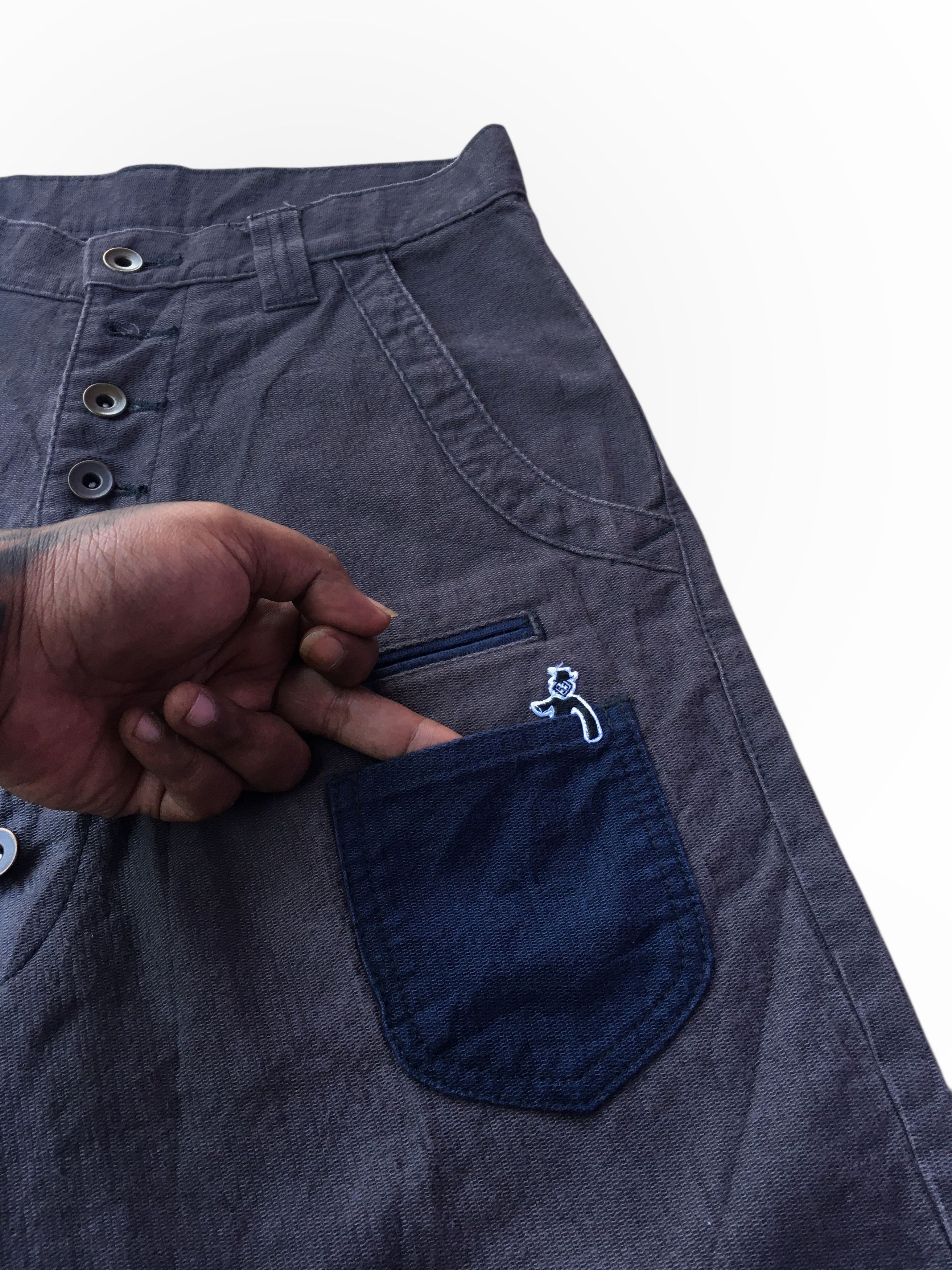 Japanese Brand Japanese 53 Fifth Crotch Dropped Pants Size US 29 - 4 Thumbnail