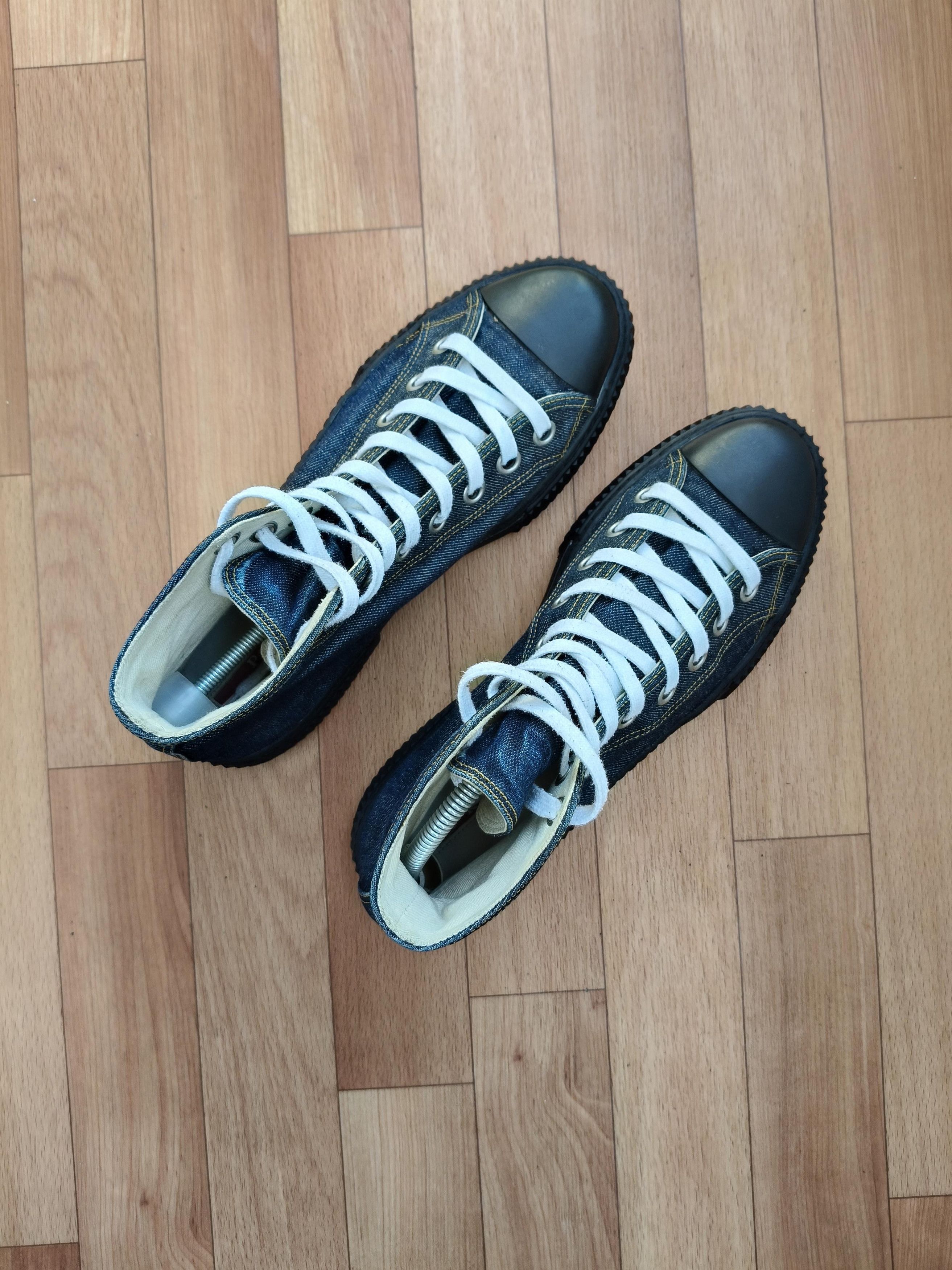 Prada Prada rare stratus high top blue canvas sneakers Size US 8.5 / EU 41-42 - 4 Thumbnail