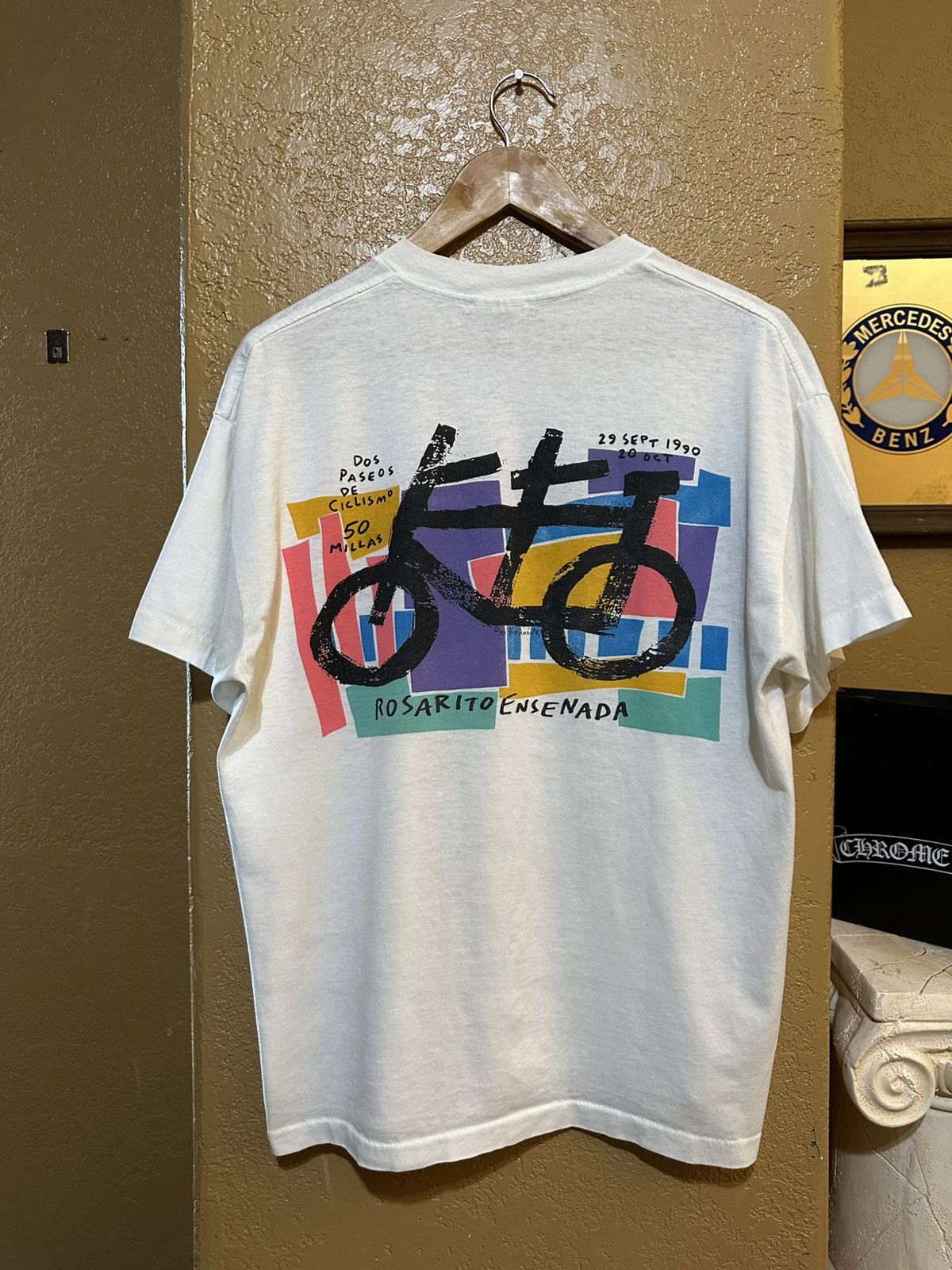 Bicycle × Vintage 🎨 Vintage 1990 Bicycle Tour Art T Shirt Size US L / EU 52-54 / 3 - 1 Thumbnail