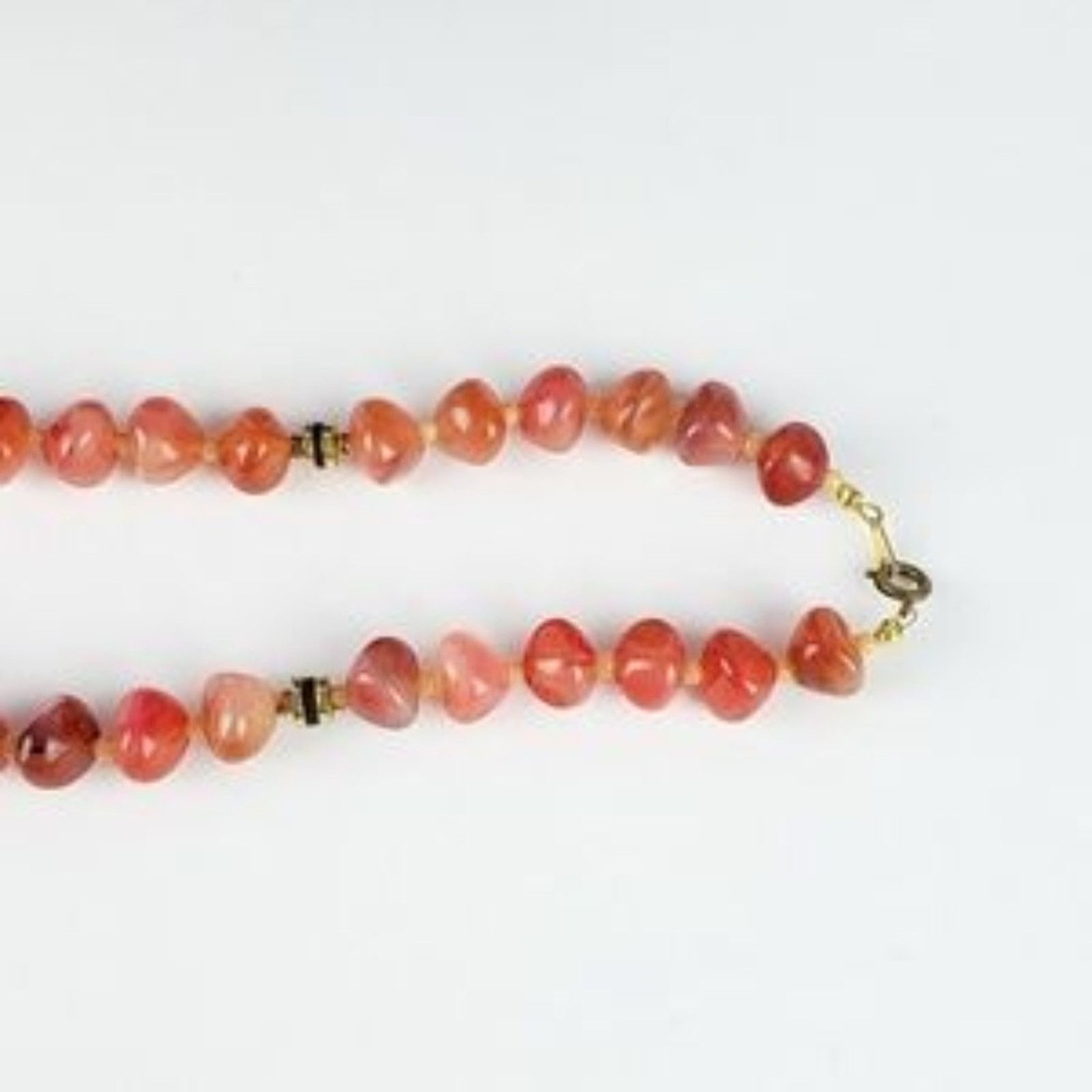 Other Red/Pink Accent Beaded Necklace with Lacquer Painted Pendant Size ONE SIZE - 6 Thumbnail