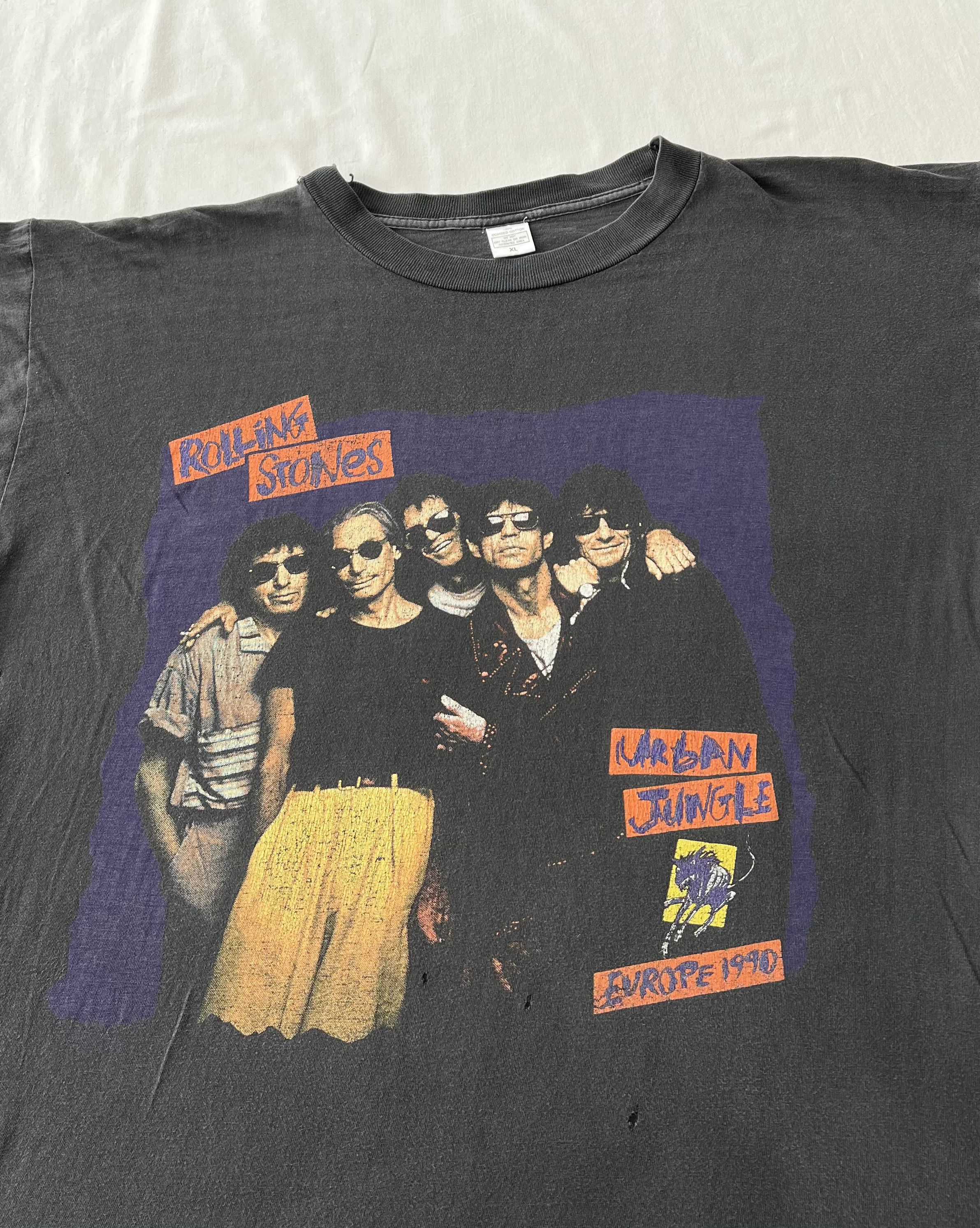 Band Tees × Vintage Vintage 1990 The Rolling Stones Urban Jungle Faded Tee Size US XL / EU 56 / 4 - 3 Thumbnail