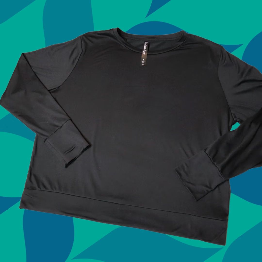 Flux Lukka Lux Long Sleeve Shirt Womens Large Black Activewear Top Pullover Stretch Size L / US 10 / IT 46 - 1 Thumbnail